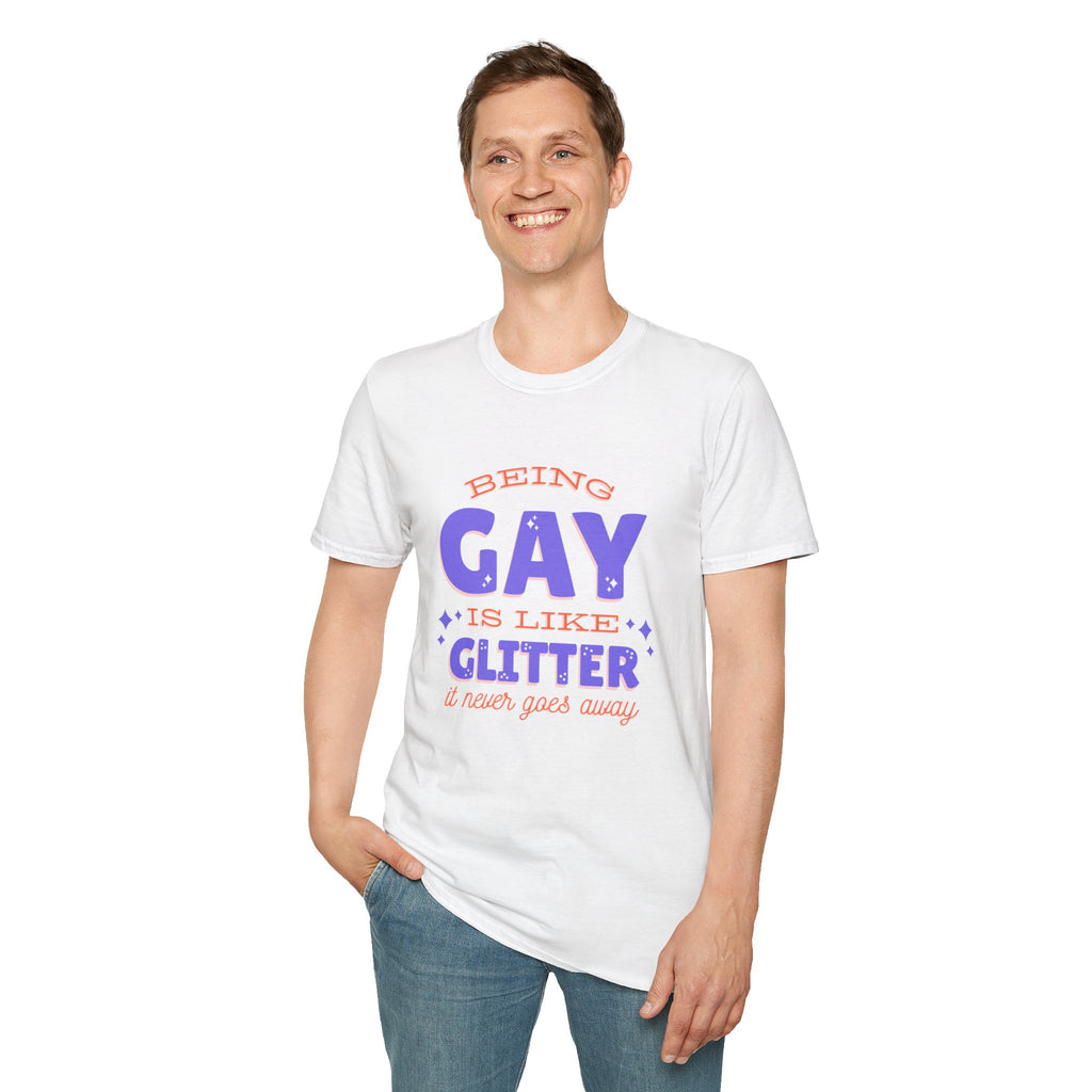 Being Gay Is Like Glitter Pride Tree Las Vegas T-Shirt