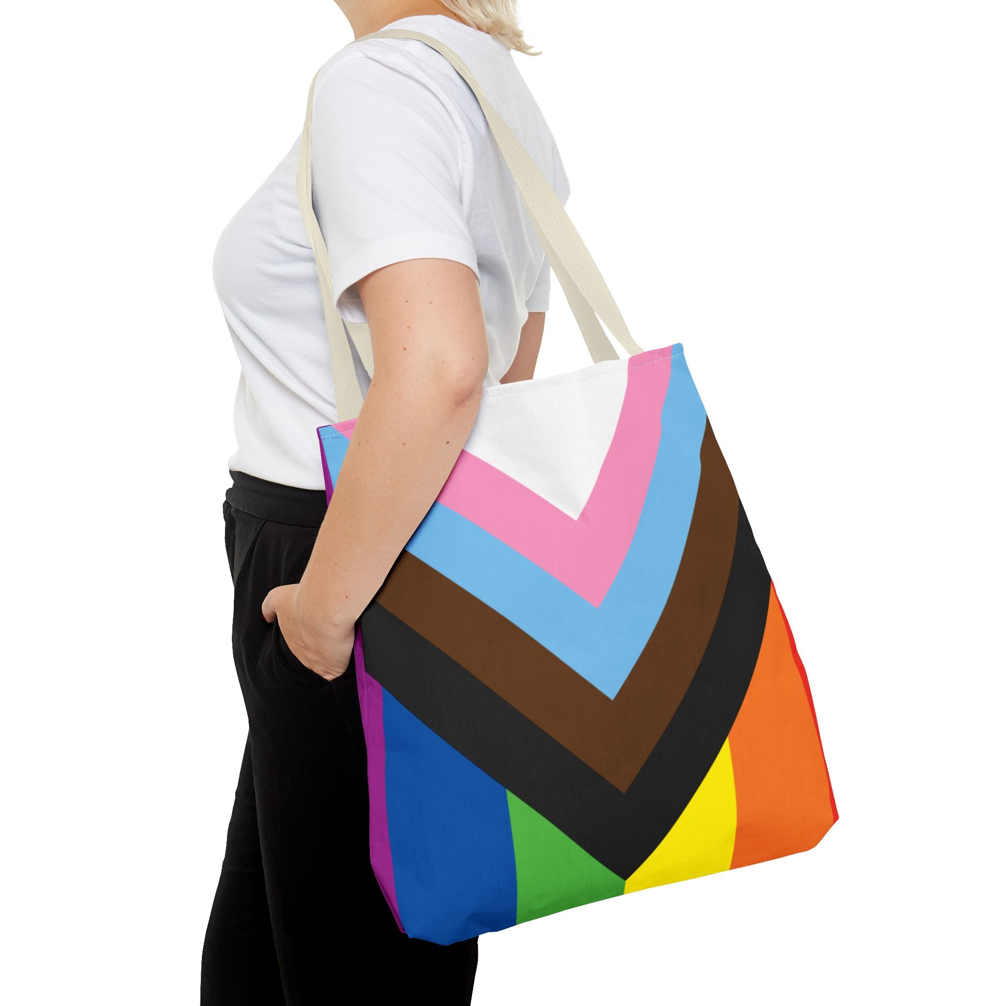 Inclusive Pride Flag Tote Bag