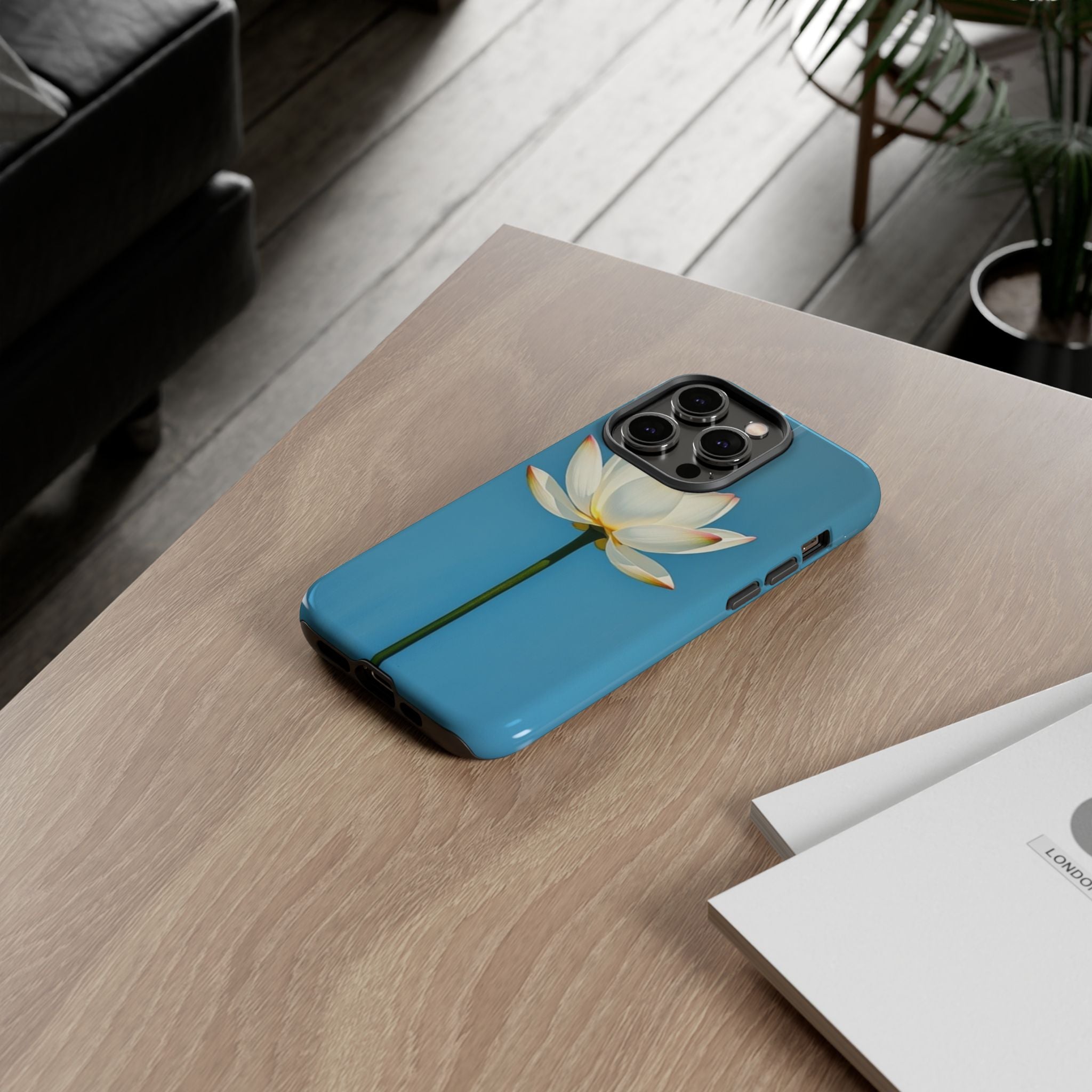 Open White Peace Lily Design Tough Case For Android & iPhone