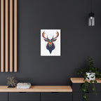 Colorful Elk Art Print - Modern Geometric Canvas Wall Decor
