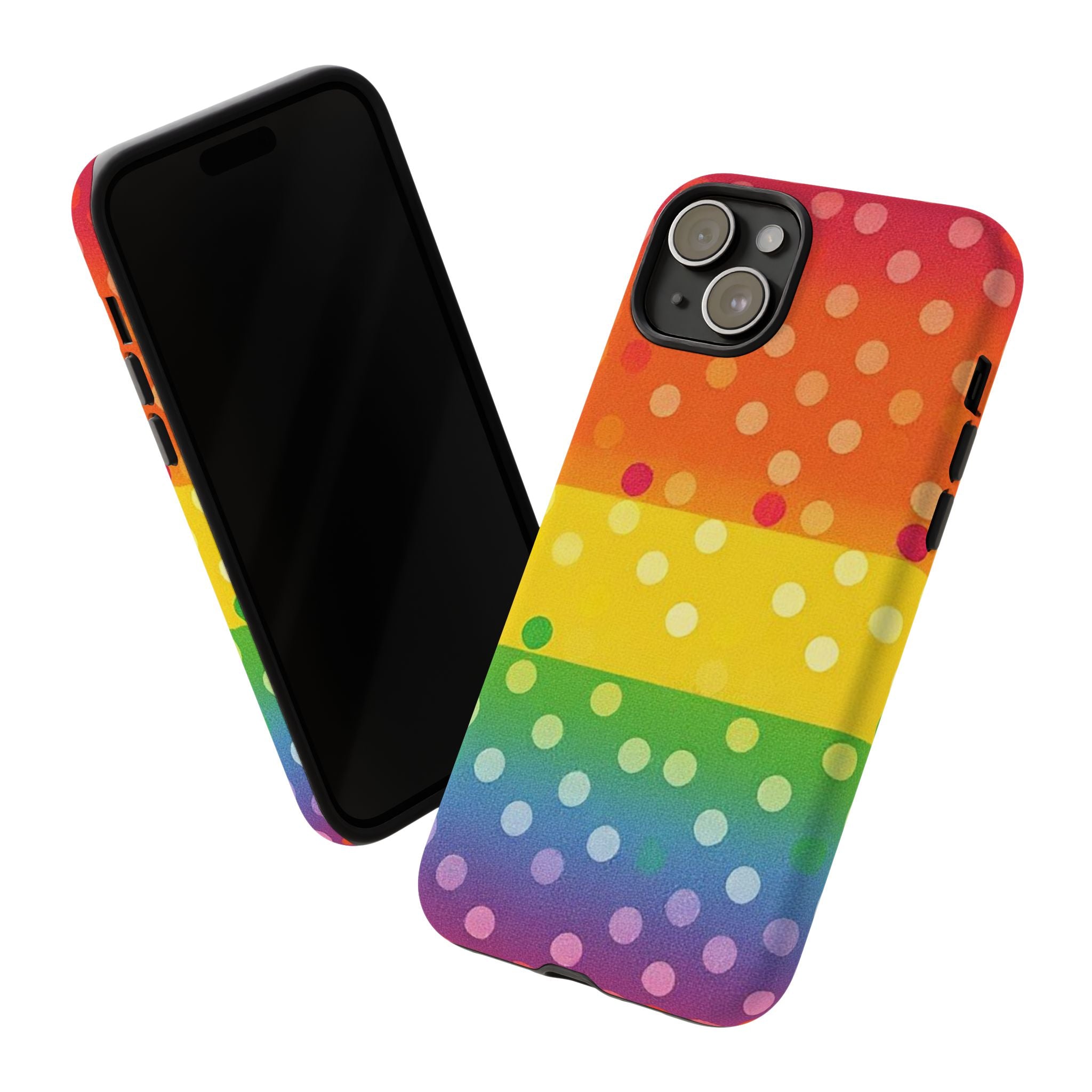 Rainbow Polka Dot Tough Phone Case for iPhone