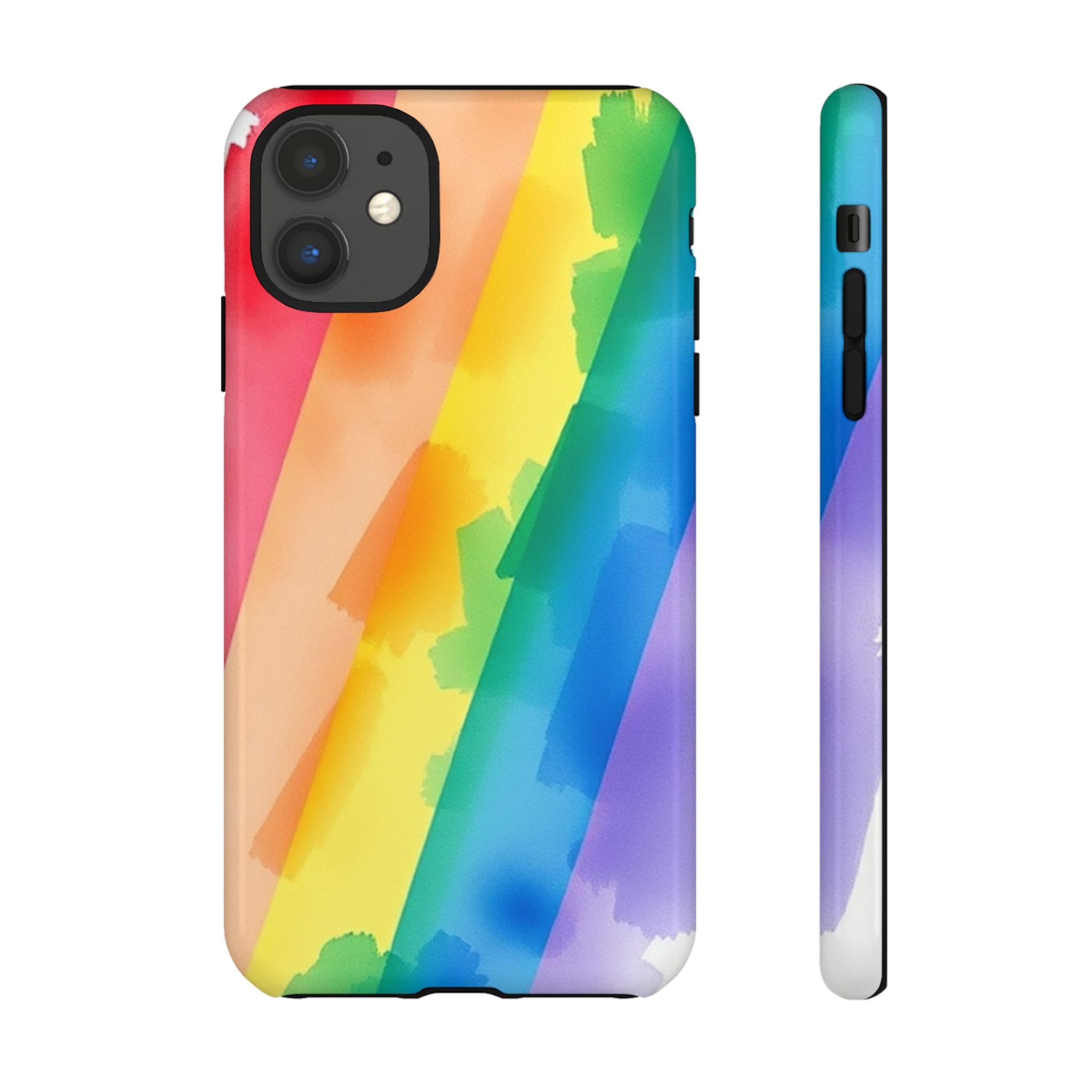 Rainbow Watercolor Art Tough Cases For Android & iPhone