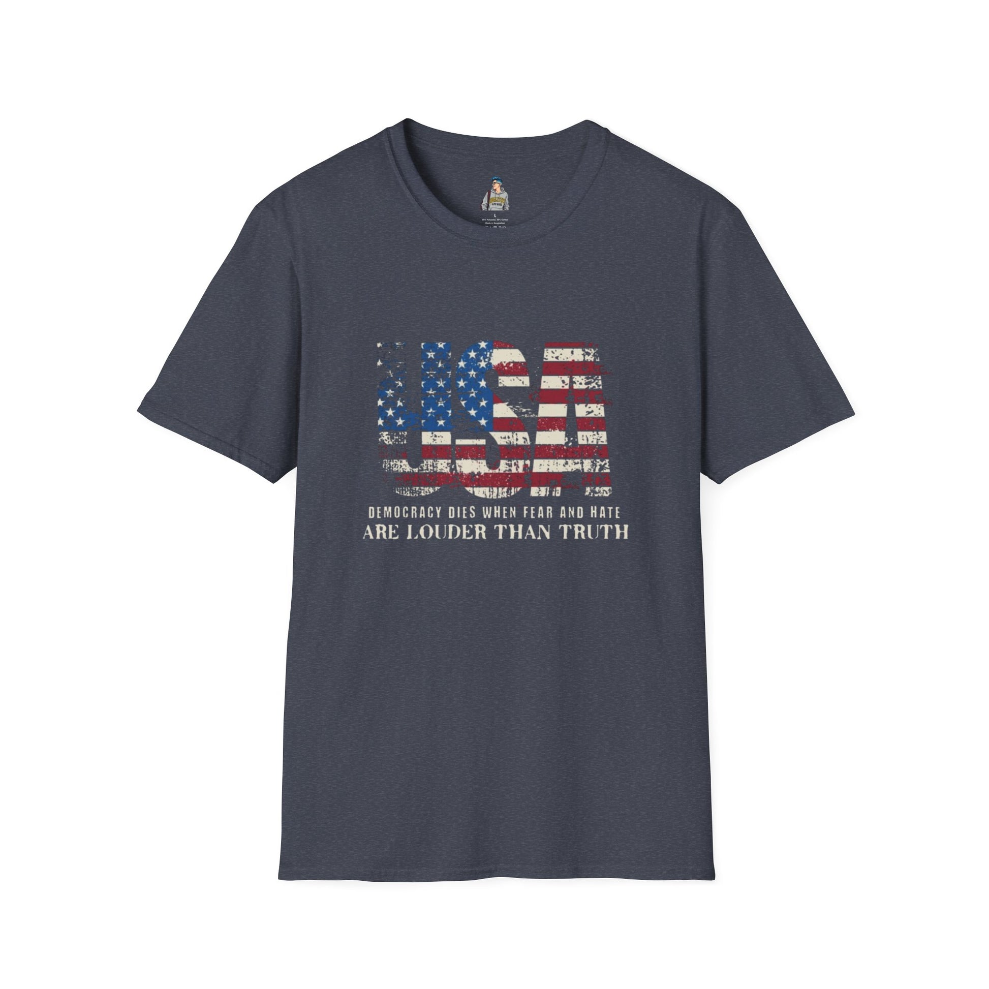 USA Democracy Statement Unisex Softstyle T-Shirt
