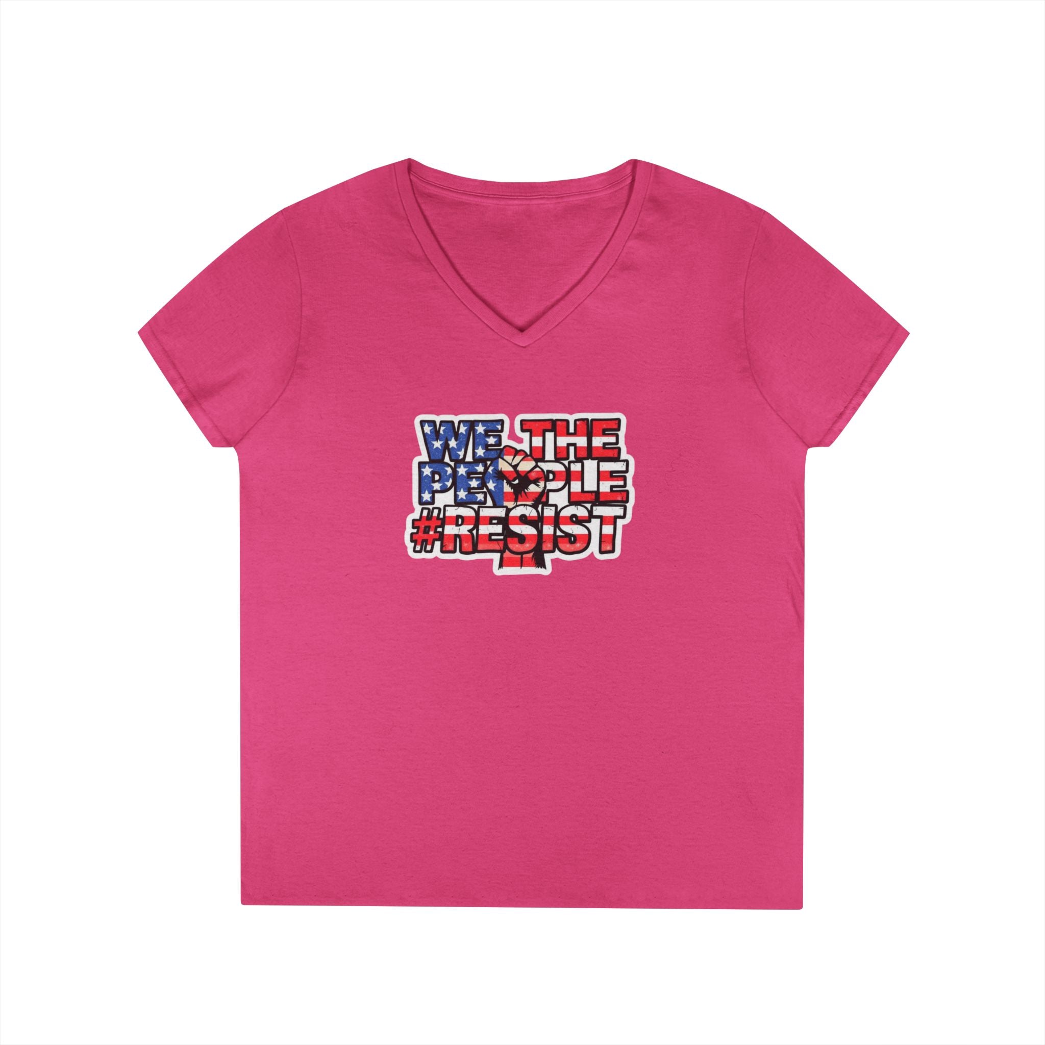 We The People Resist Ladies' V-Neck Protest T-Shirt