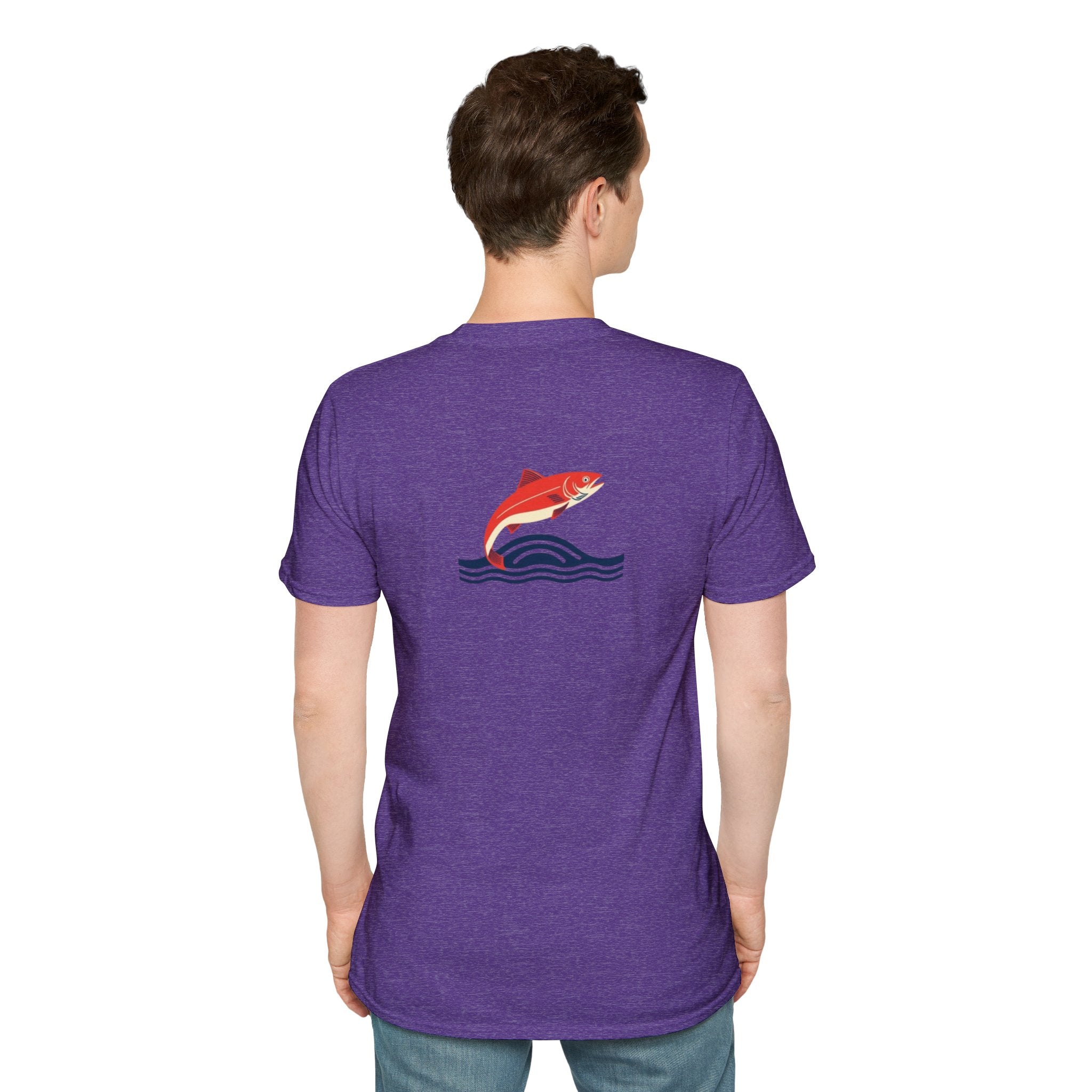 Jumping Salmon Native Pride Softstyle Unisex T-shirt