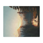 Serene Lake & Mountain Scene Microfiber Blanket