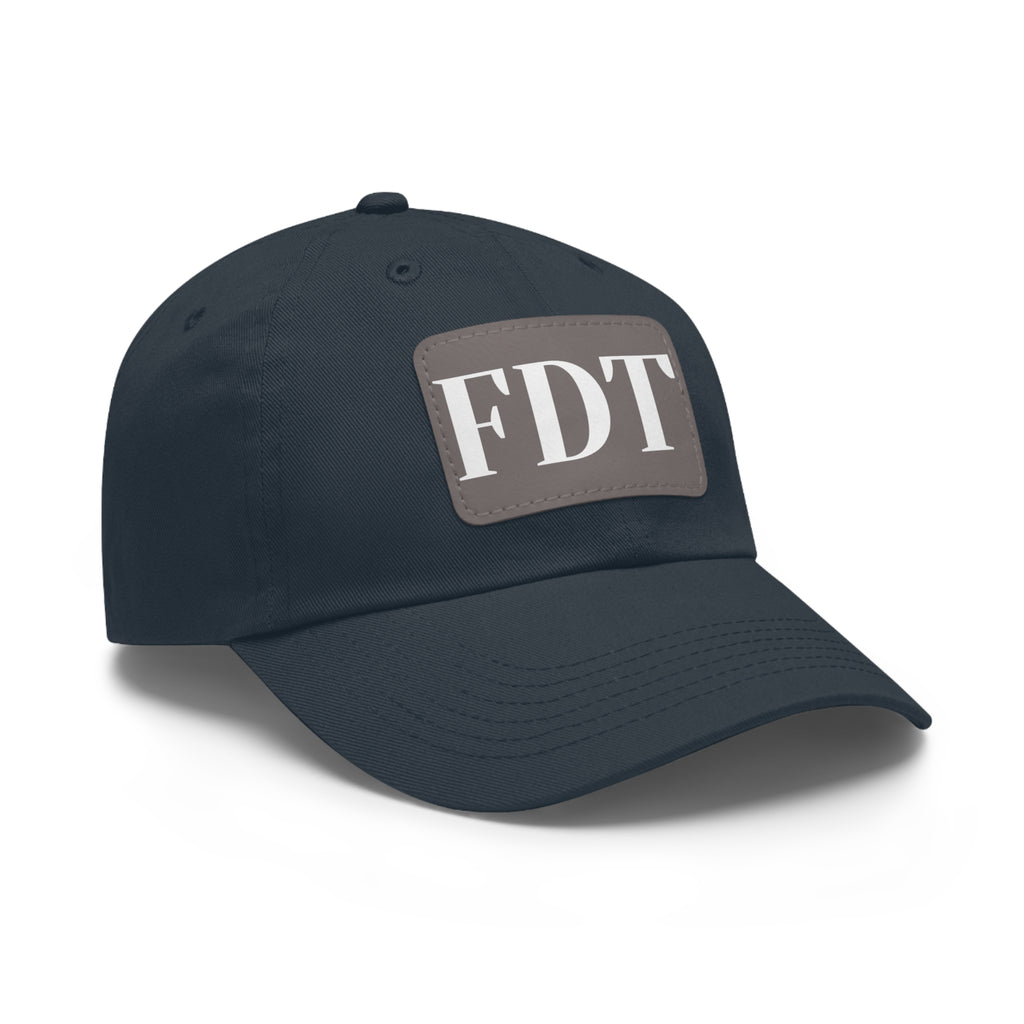 Stylish Dad Hat with FDT Leather Patch - Casual Sun Protection for Dads