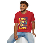 T-Shirt — "Love & Let Love" Retro Rainbow Peace Tee