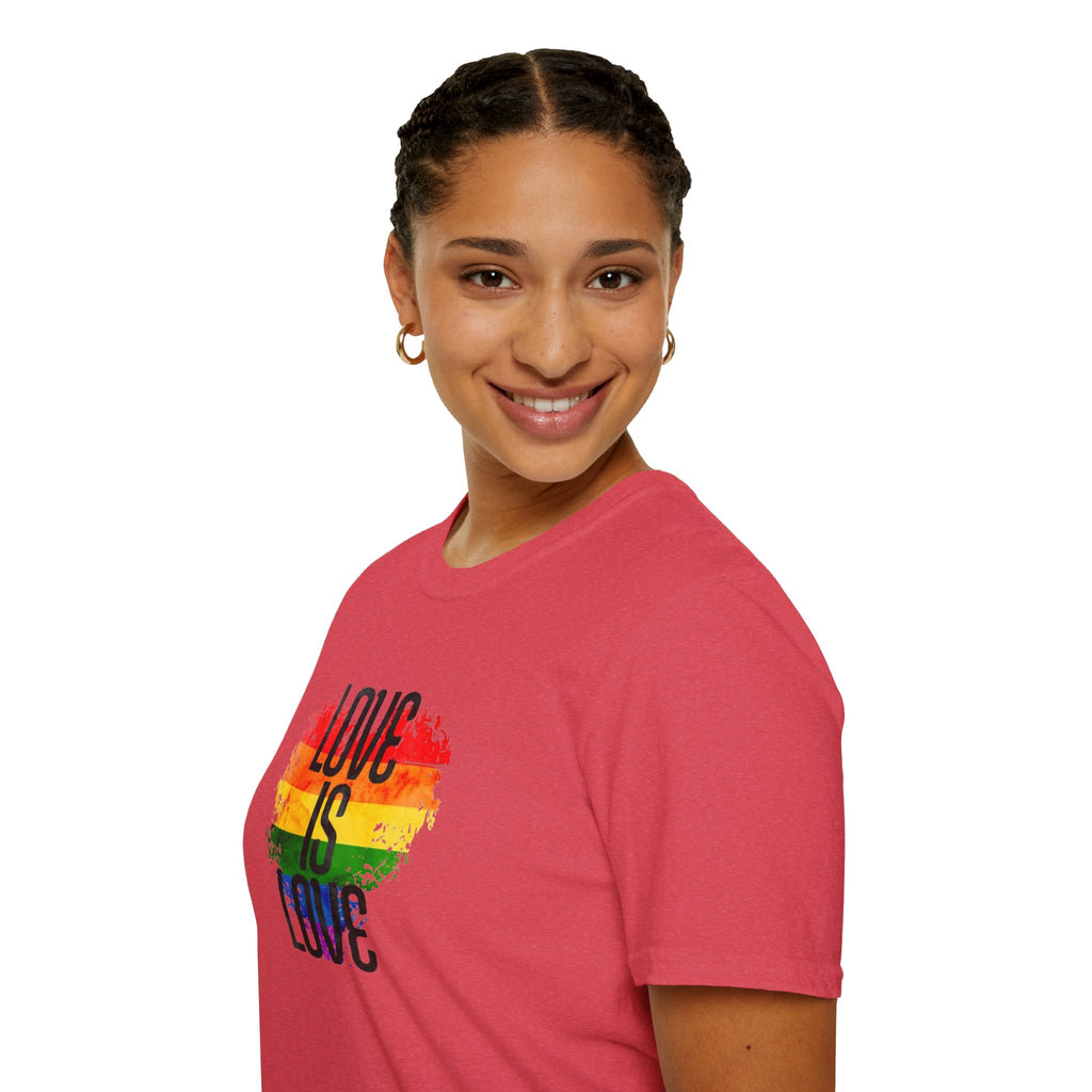 Pride Love Is Love Unisex Softstyle T-Shirt - EqualiTees.Me