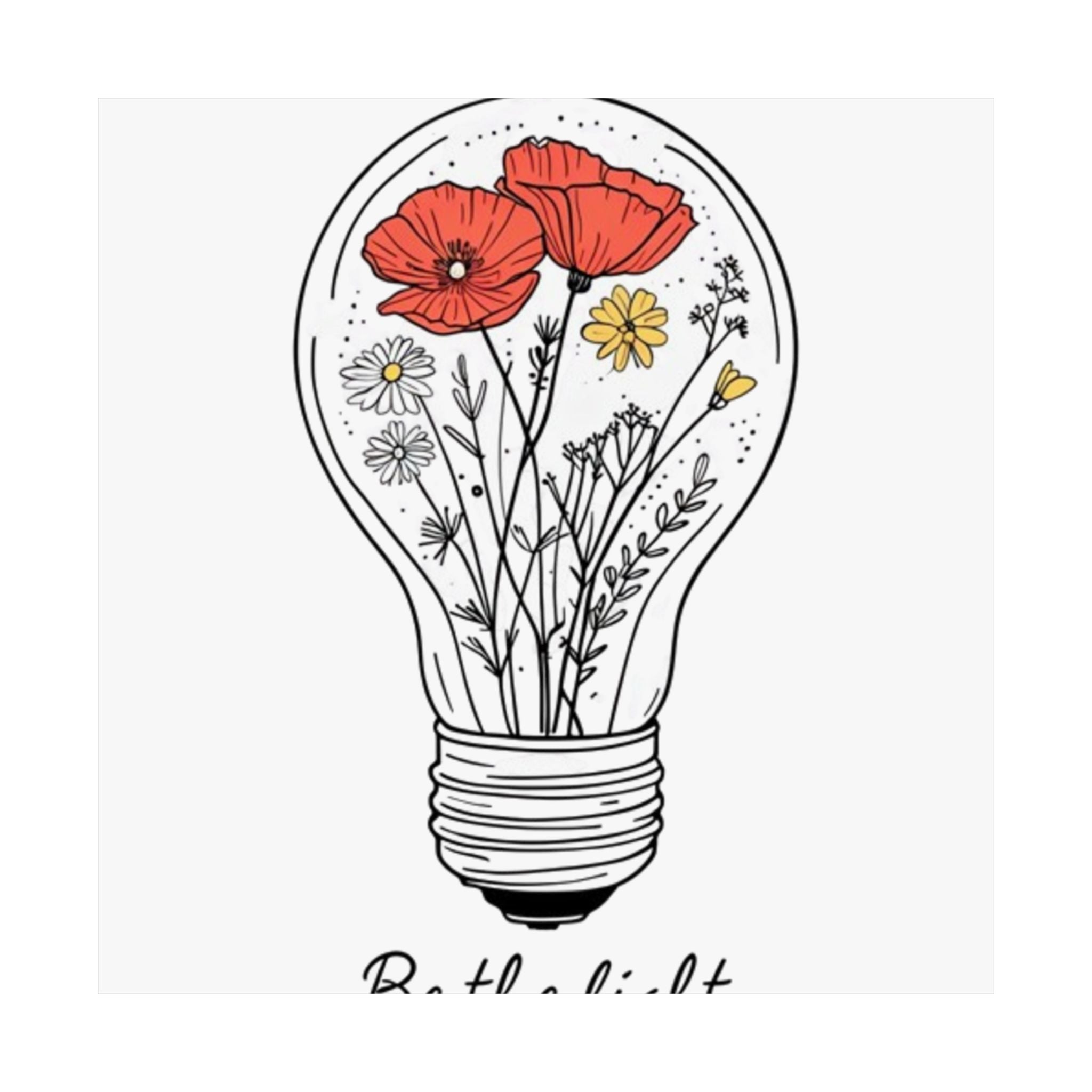 Inspirational Matte Vertical Poster - 'Be the Light'