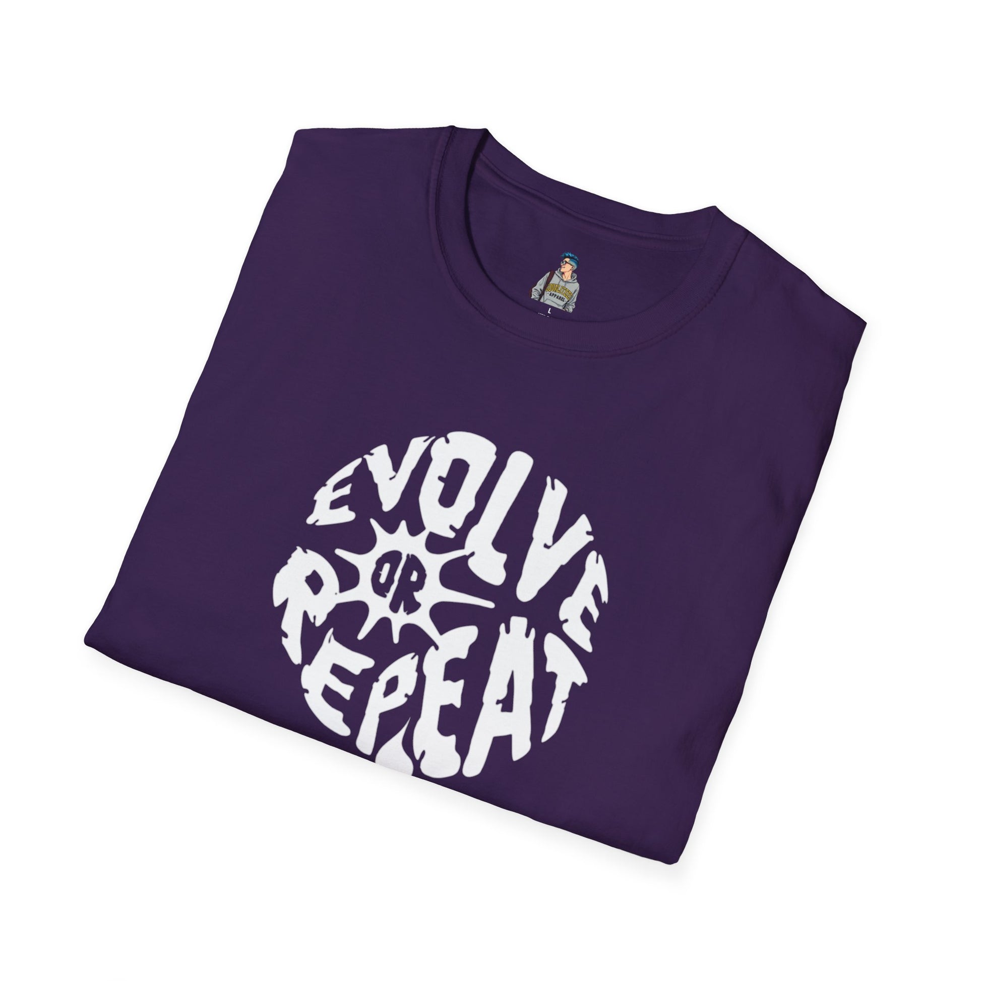 Evolve or Repeat Unisex Softstyle T-Shirt - Modern Inspirational Tee