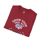 Grow Your Own Way Trans Pride Unisex T-Shirt - Floral Design for Garden Lovers