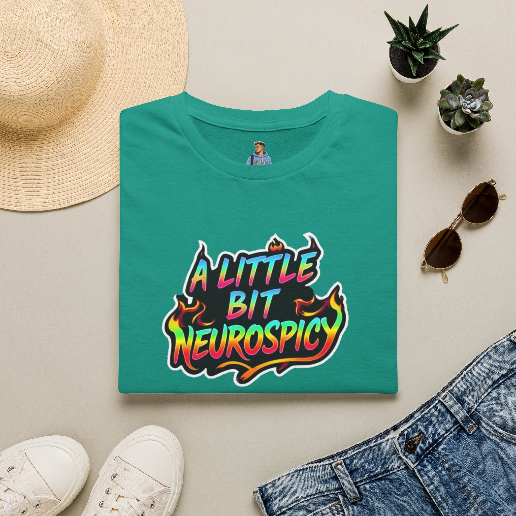 A Little Bit Neurospicy Unisex Softstyle T-Shirt - Fun & Quirky Graphic Tee for Neurodivergent Awareness