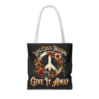 Love Costs Nothing, Give It Away Flag Tote Bag