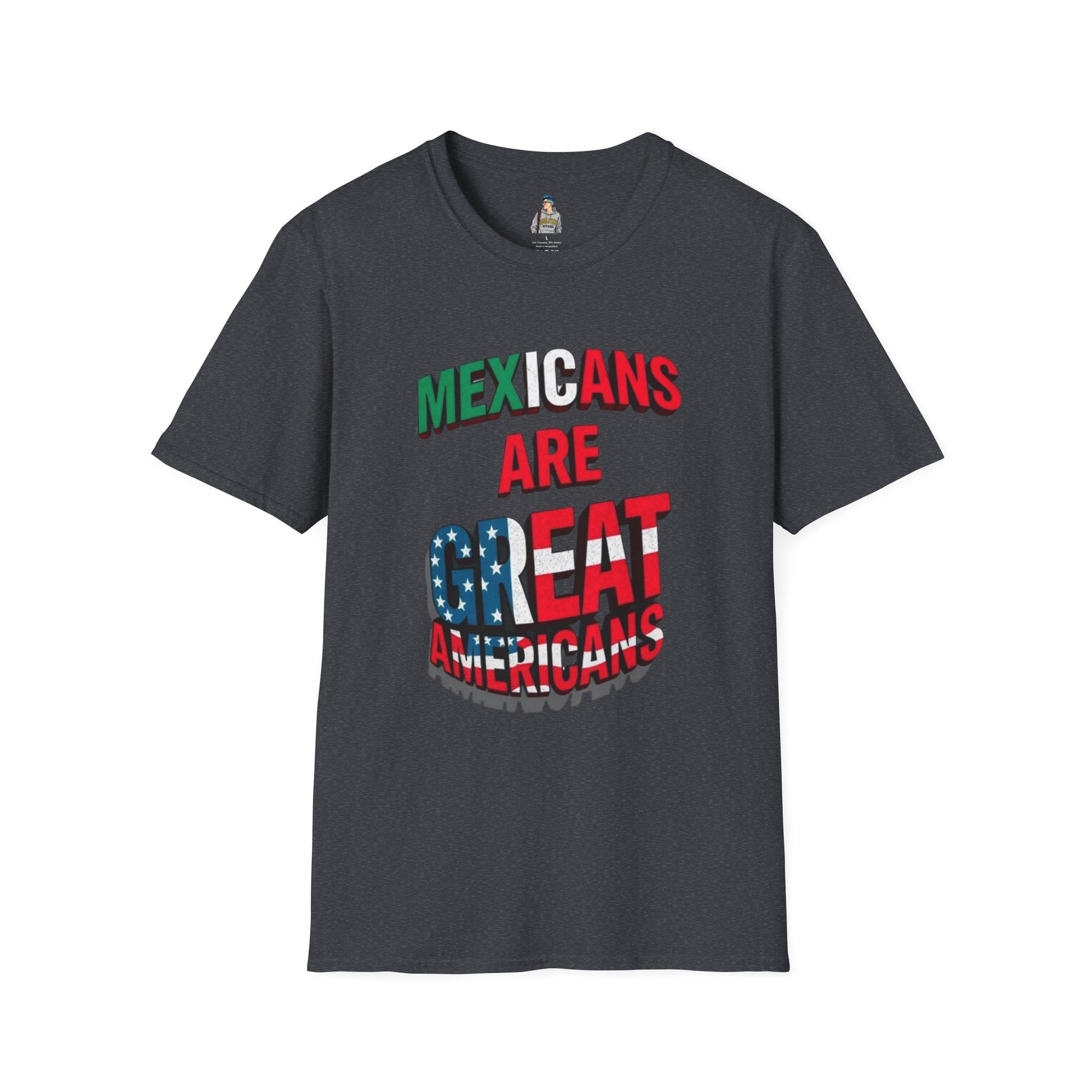 Unisex Softstyle T-Shirt - Mexicans Are Great Americans | Bilingual Pride Tee