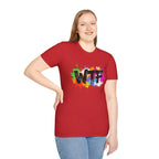WTF Color Splash T-Shirt — Bold Rainbow Graphic Tee