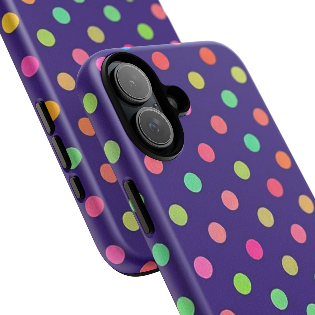 Colorful Polka-Dot Tough Case for iPhone