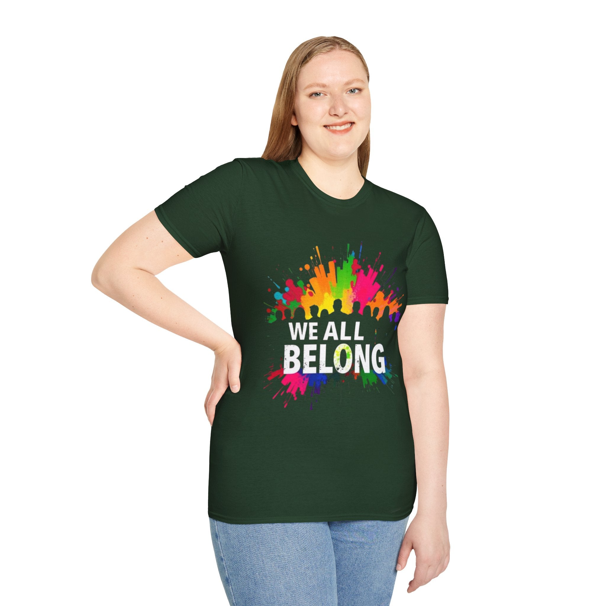 Unisex Softstyle T-Shirt - 'We All Belong"