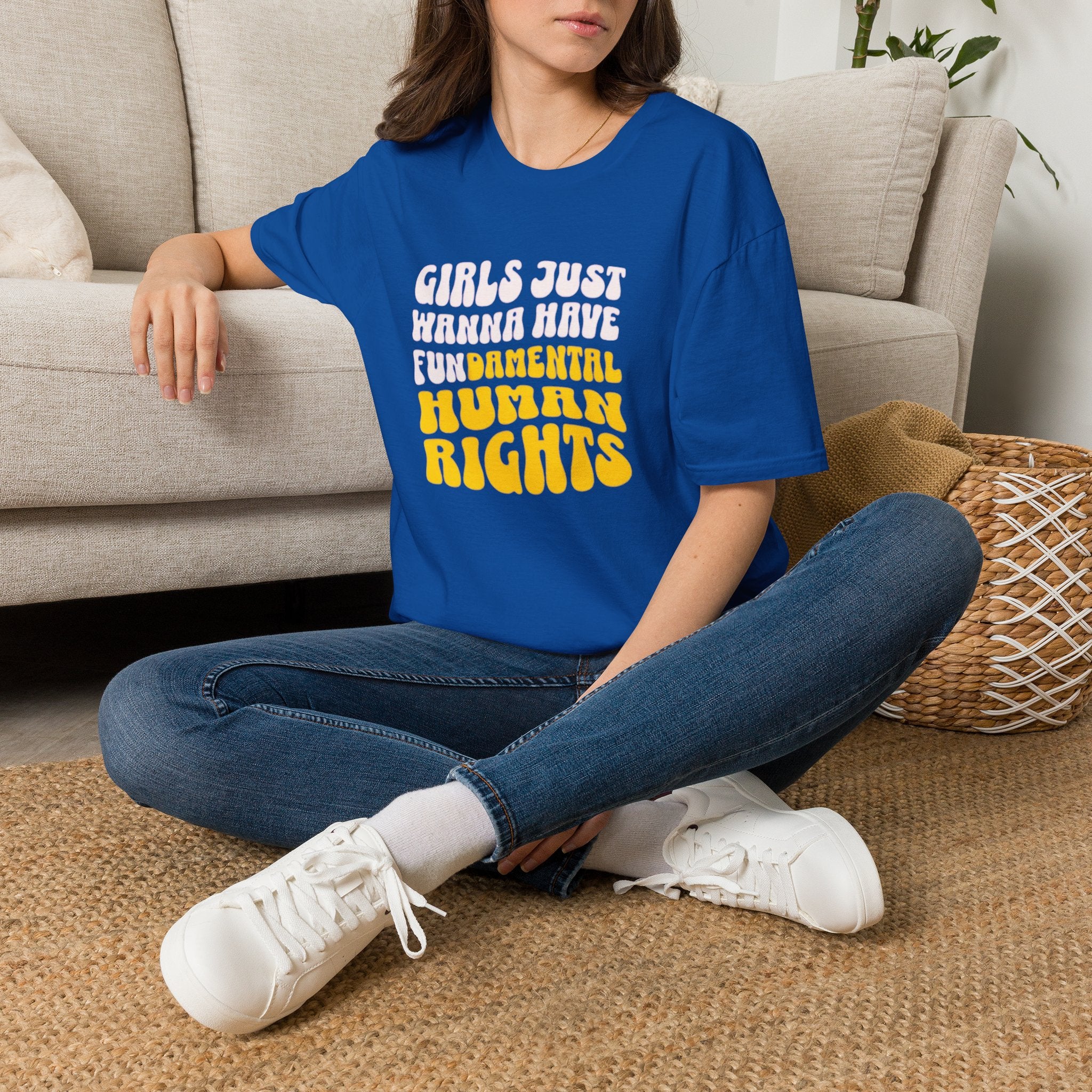 Girls Just Wanna Have Fundamental Human Rights Unisex Softstyle T-Shirt
