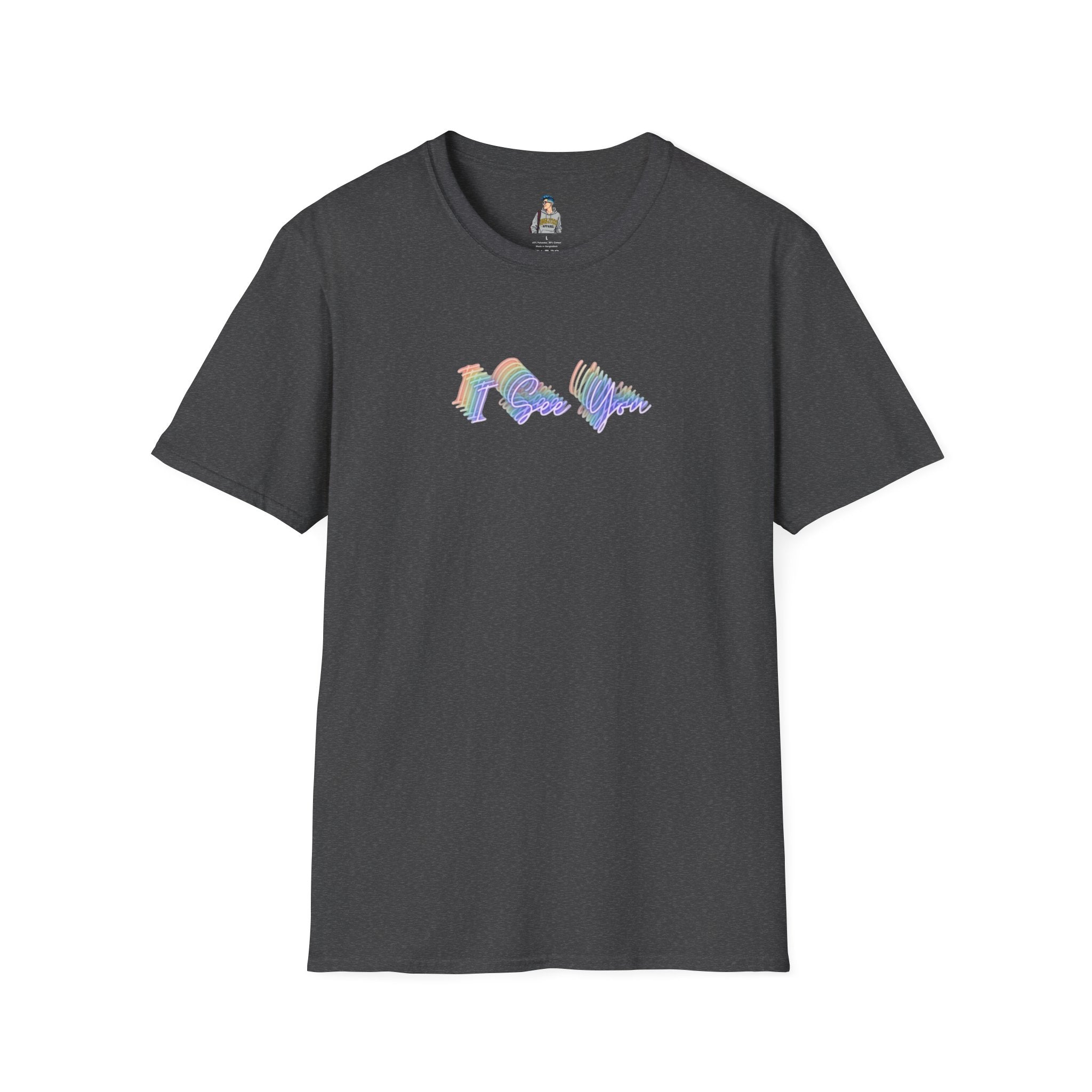 I See You Unisex Softstyle T-Shirt - Colorful Wave Design for LGBTQ+ Visibility