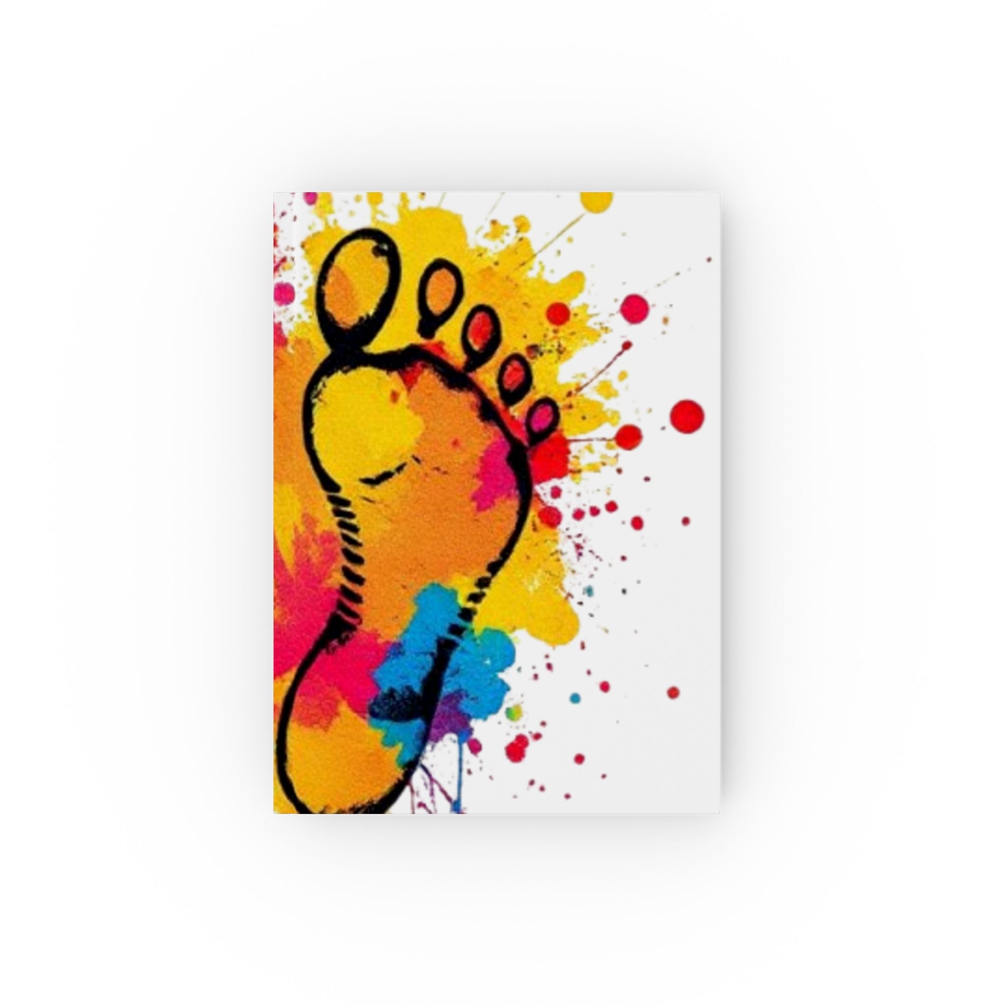Rainbow Painted Feet Hard Backed Journal - Perfect for Gifts, Journaling, and Celebrations