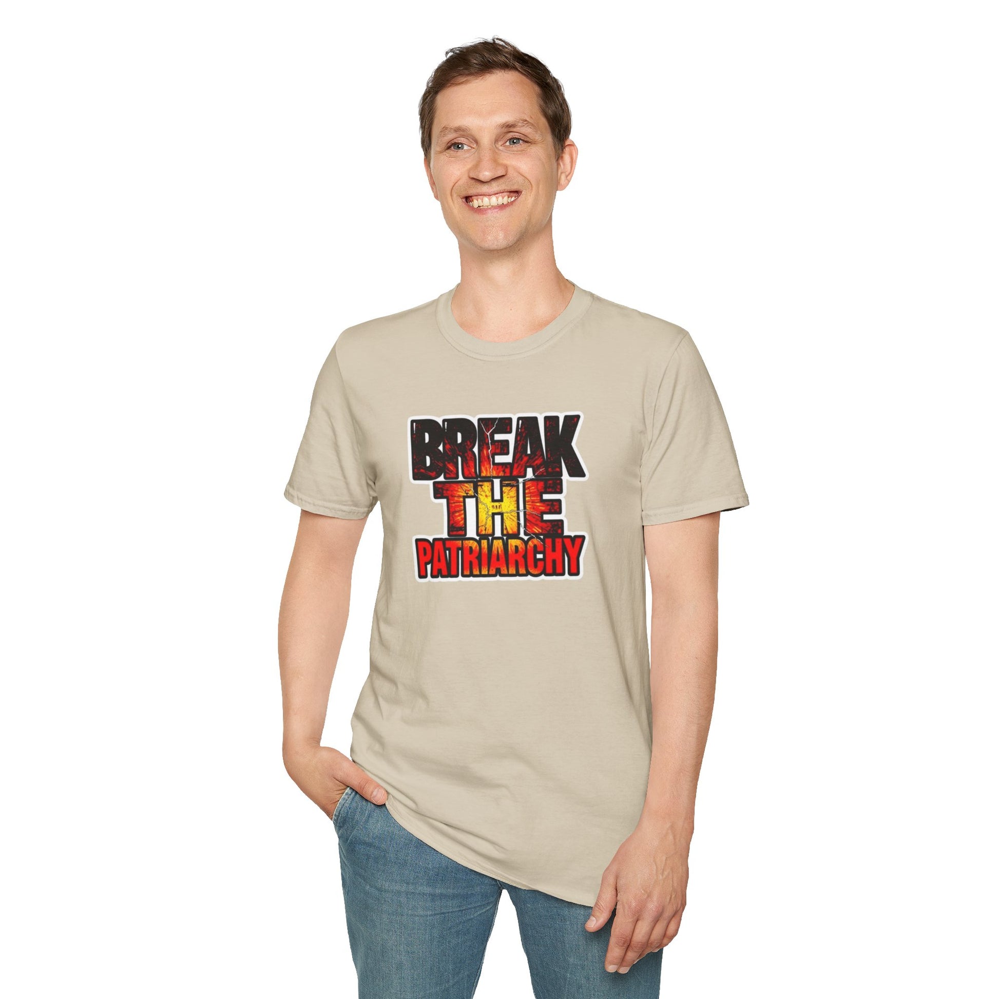 Break the Patriarchy Unisex Softstyle T-Shirt - Empowerment Wear for Social Change