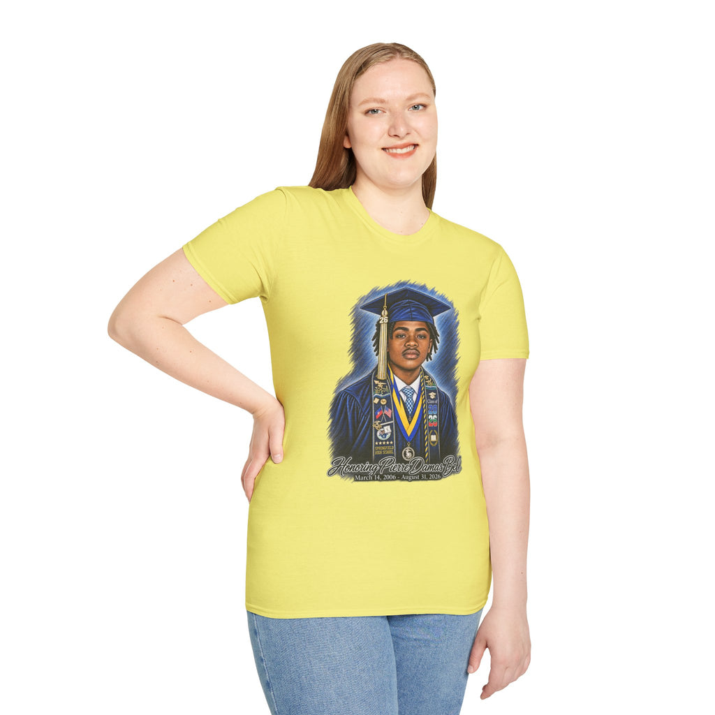 Portrait Front and Back - In Memory of Pierre Damas Bel T-Shirt