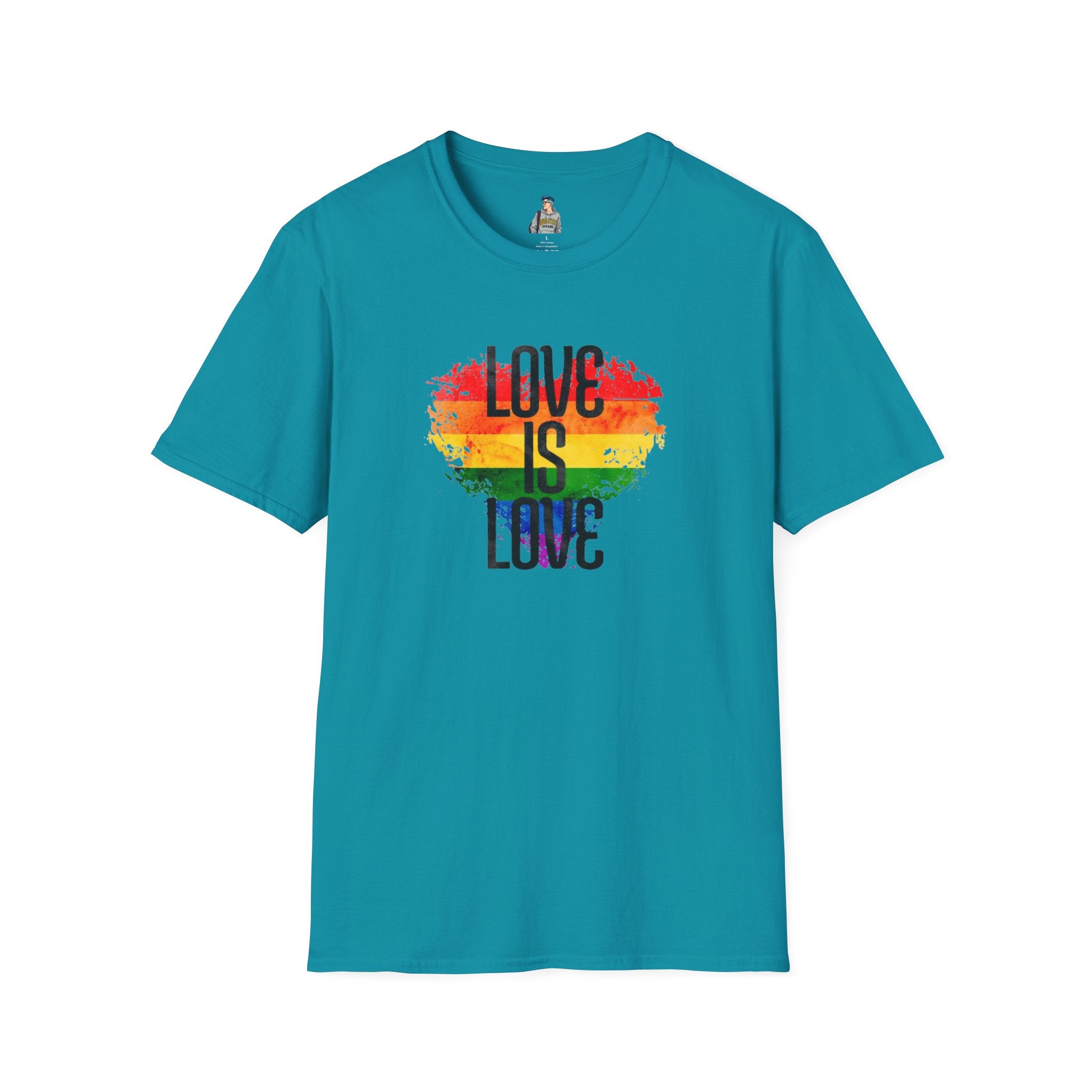 Pride Love Is Love Unisex Softstyle T-Shirt - EqualiTees.Me