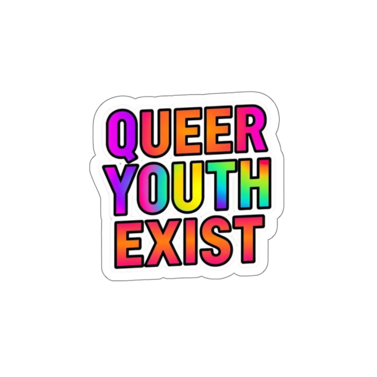 Die-Cut Stickers - QUEER YOUTH EXIST