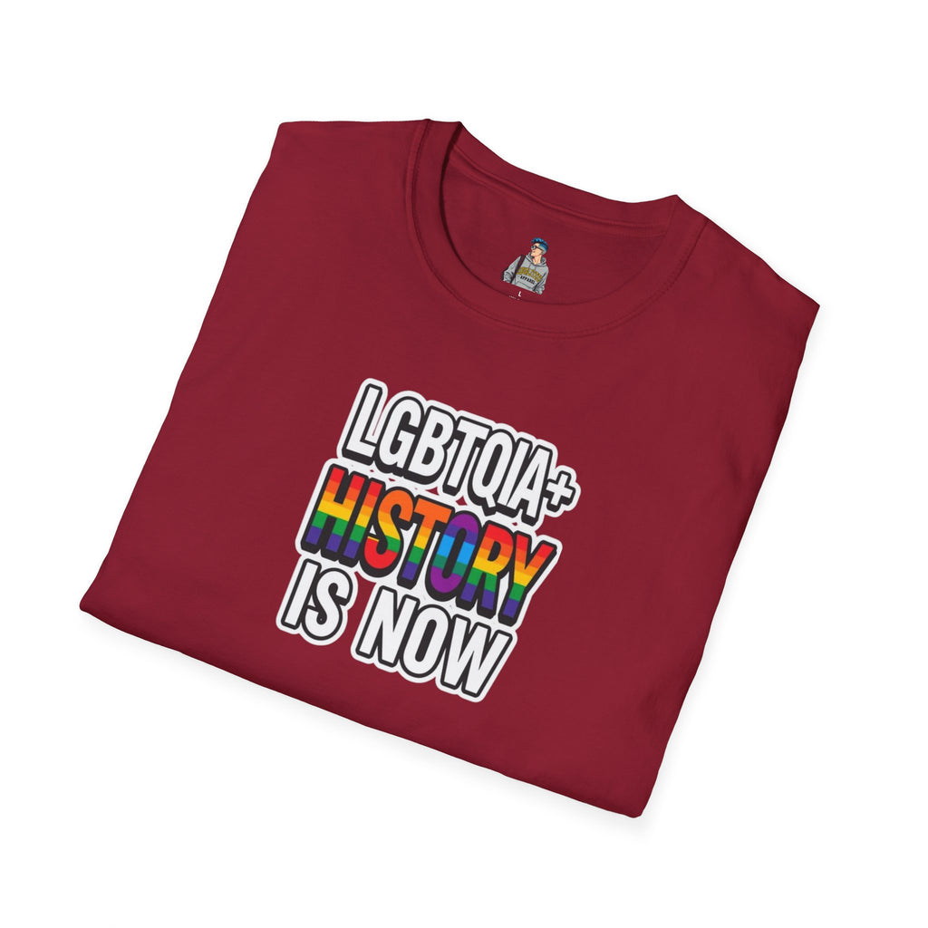 LGBTQIA+ History Is Now Unisex Softstyle T-Shirt
