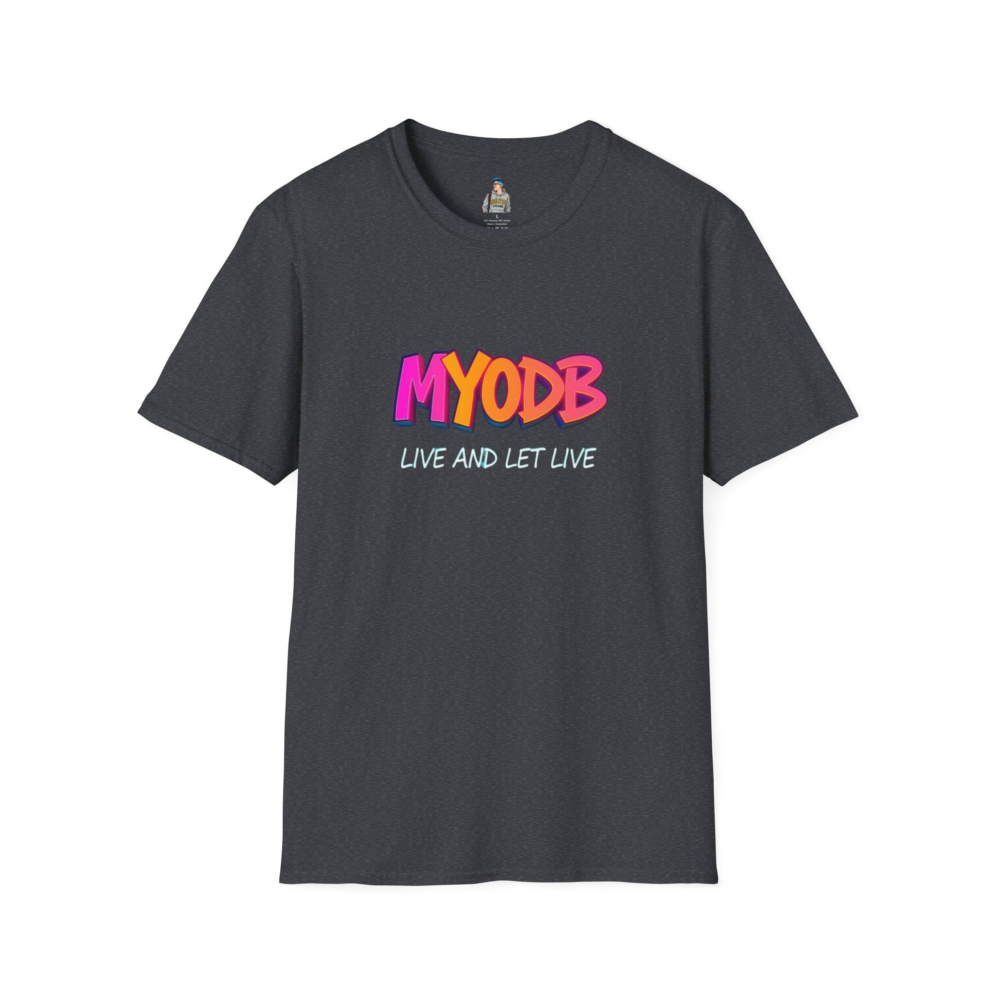 MYODB Live and Let Live T-Shirt | Unisex Softstyle Tee | Casual Streetwear