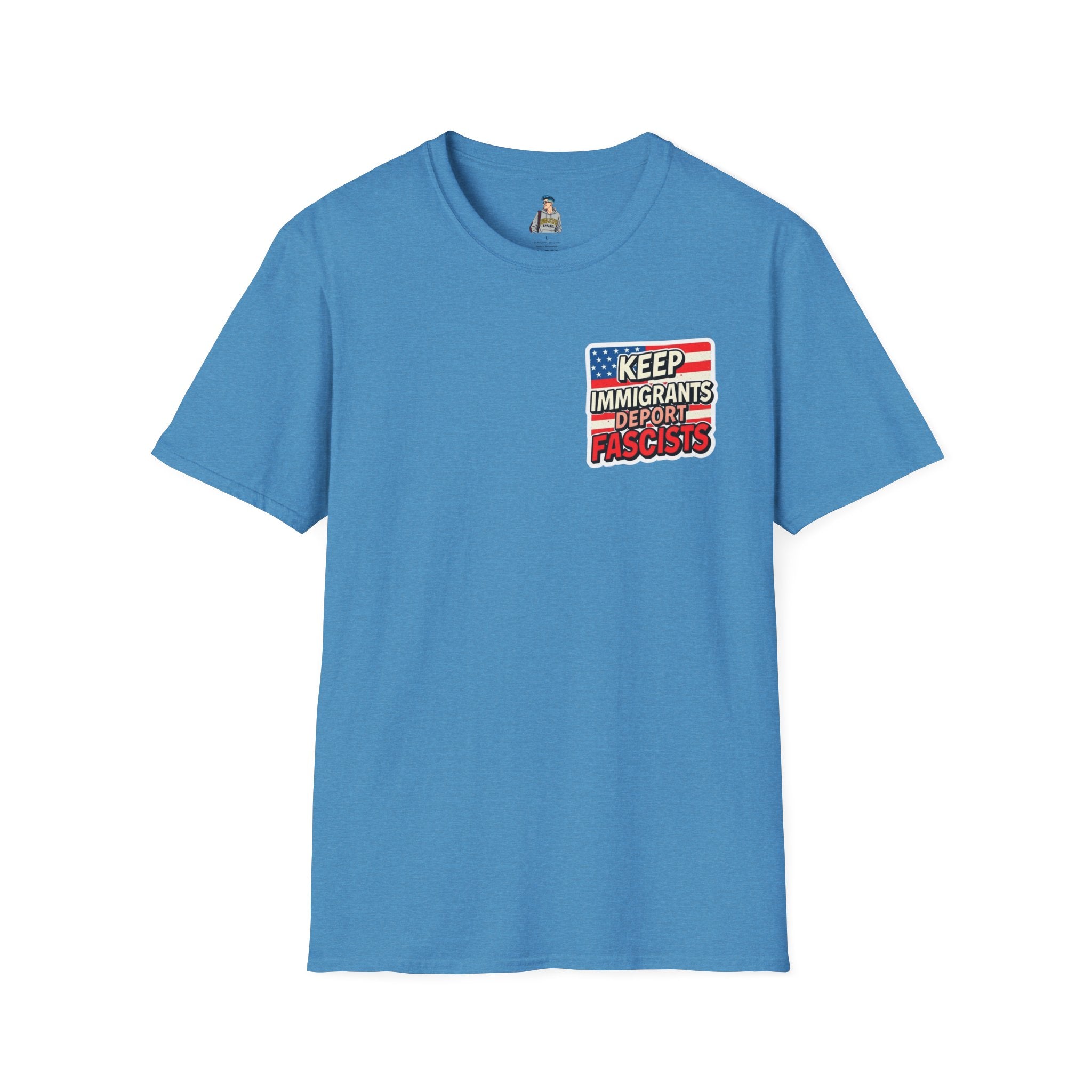 Keep Immigrants Deport Fascists Unisex Softstyle T-Shirt