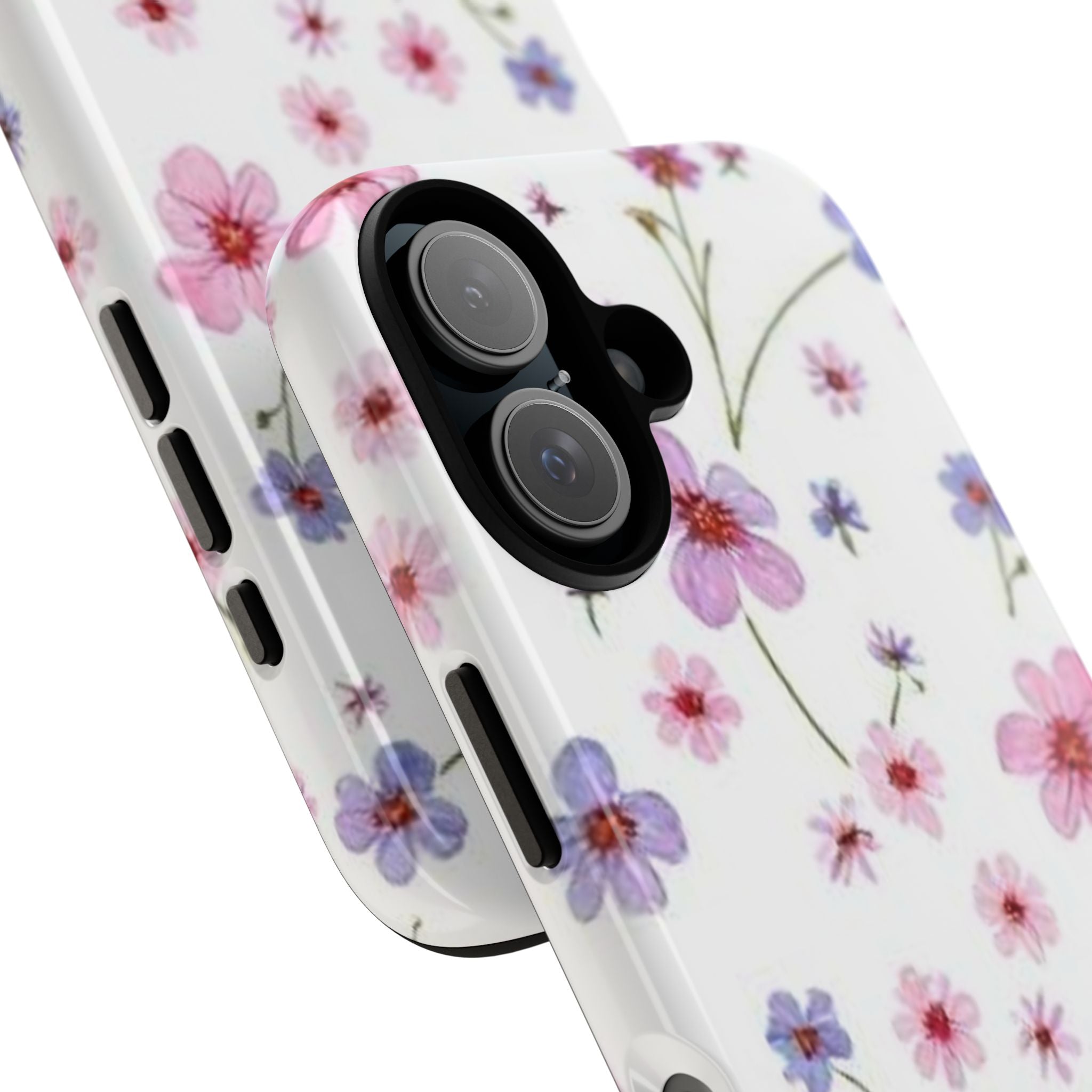 Floral Pink Wildflower Tough Phone Case for iPhone