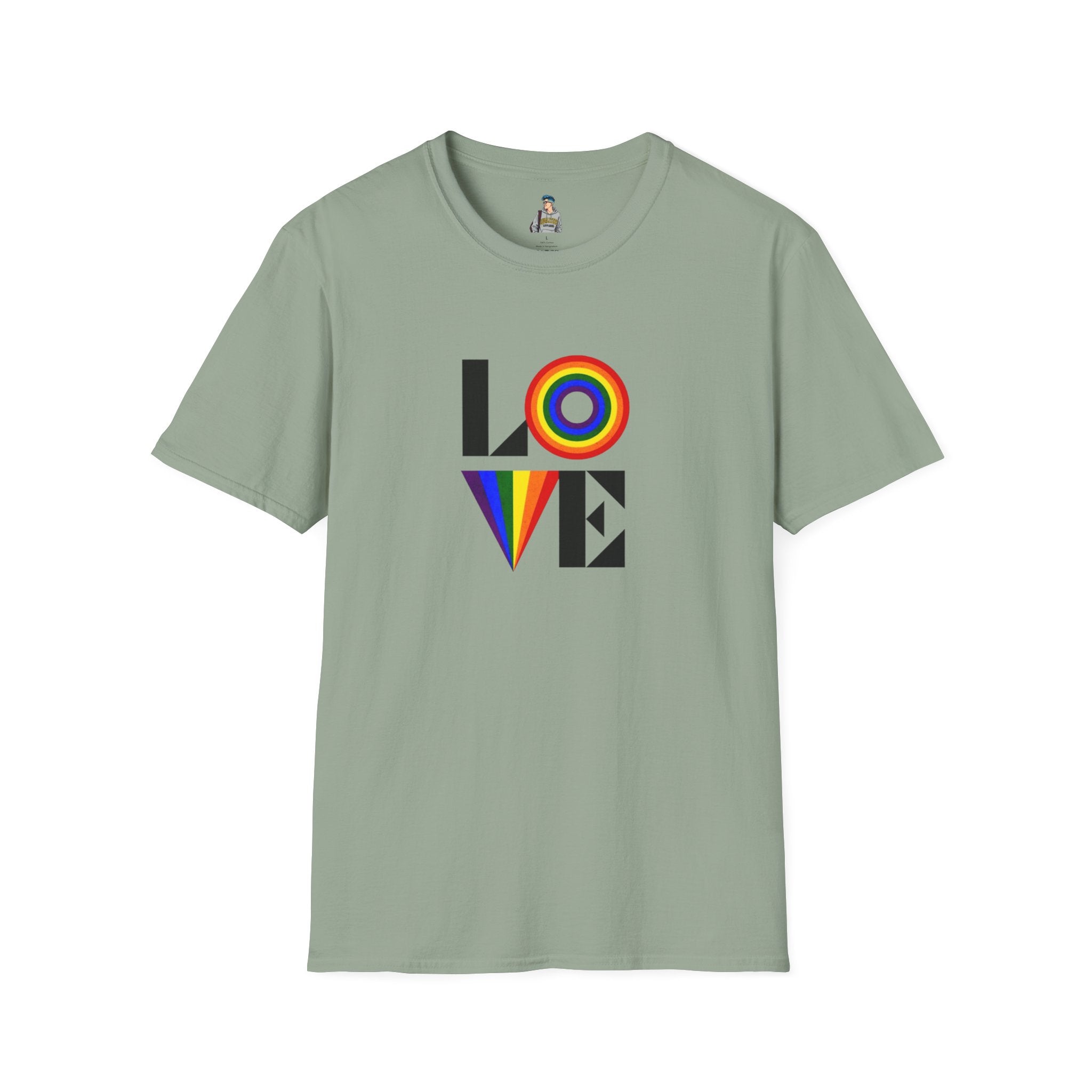 Vibrant LOVE Design for Pride Unisex Softstyle T-Shirt