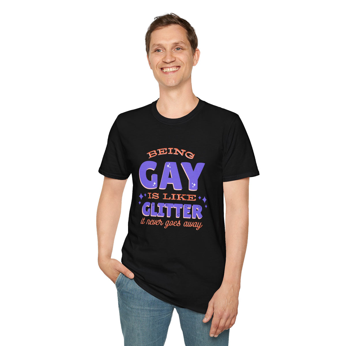 Being Gay Is Like Glitter Pride Tree Las Vegas T-Shirt