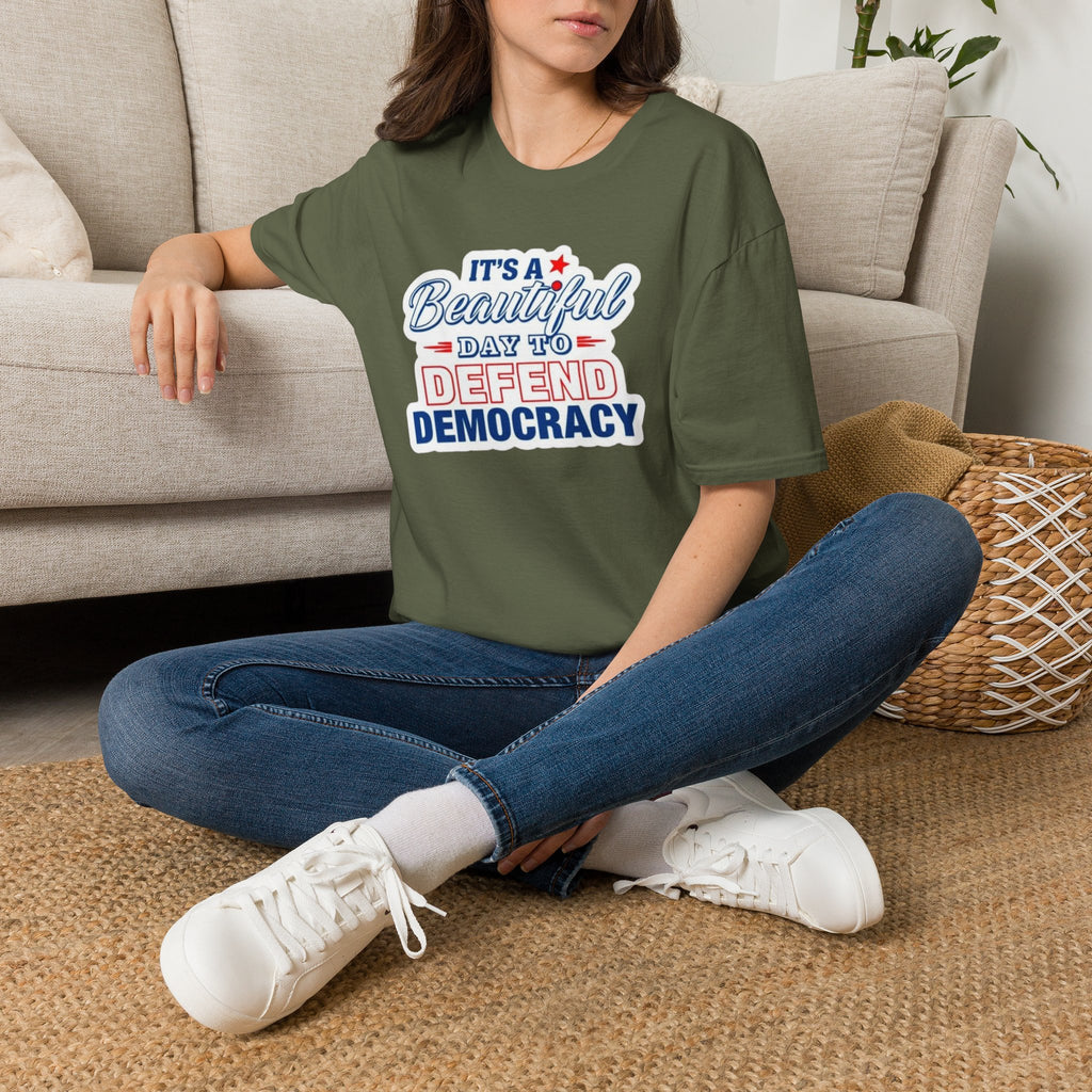 Defend Democracy Unisex Softstyle T-Shirt - Perfect for Activism and Everyday Wear