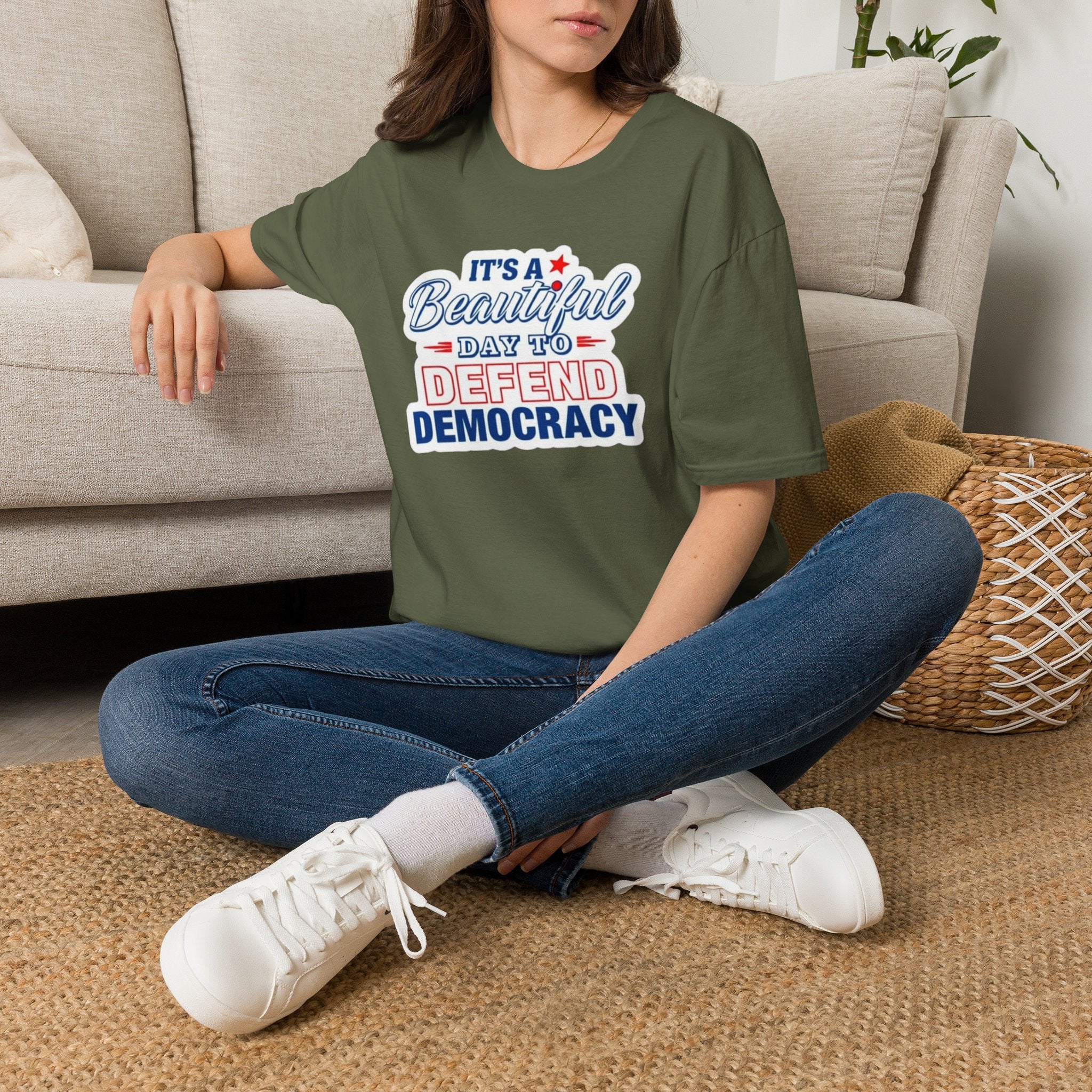 Defend Democracy Unisex Softstyle T-Shirt - Perfect for Activism and Everyday Wear