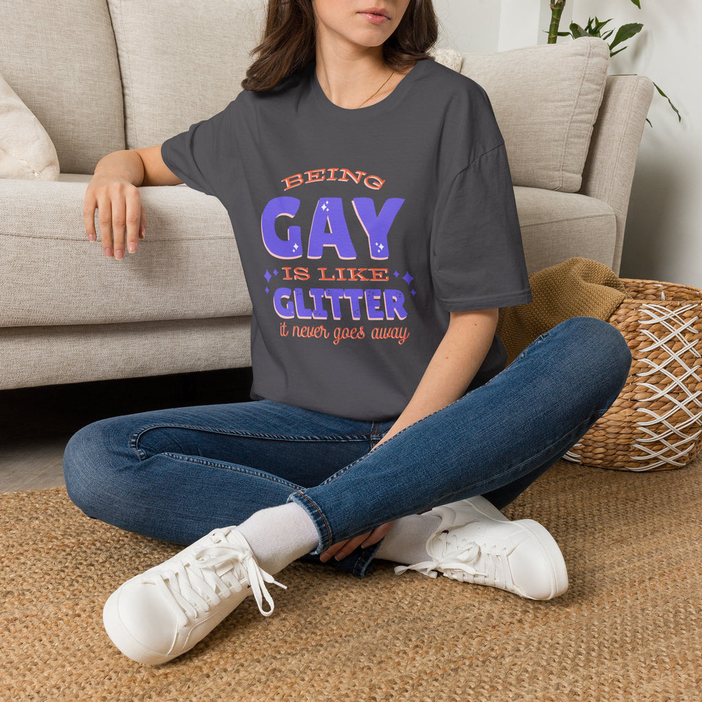 Being Gay Is Like Glitter Pride Tree Las Vegas T-Shirt