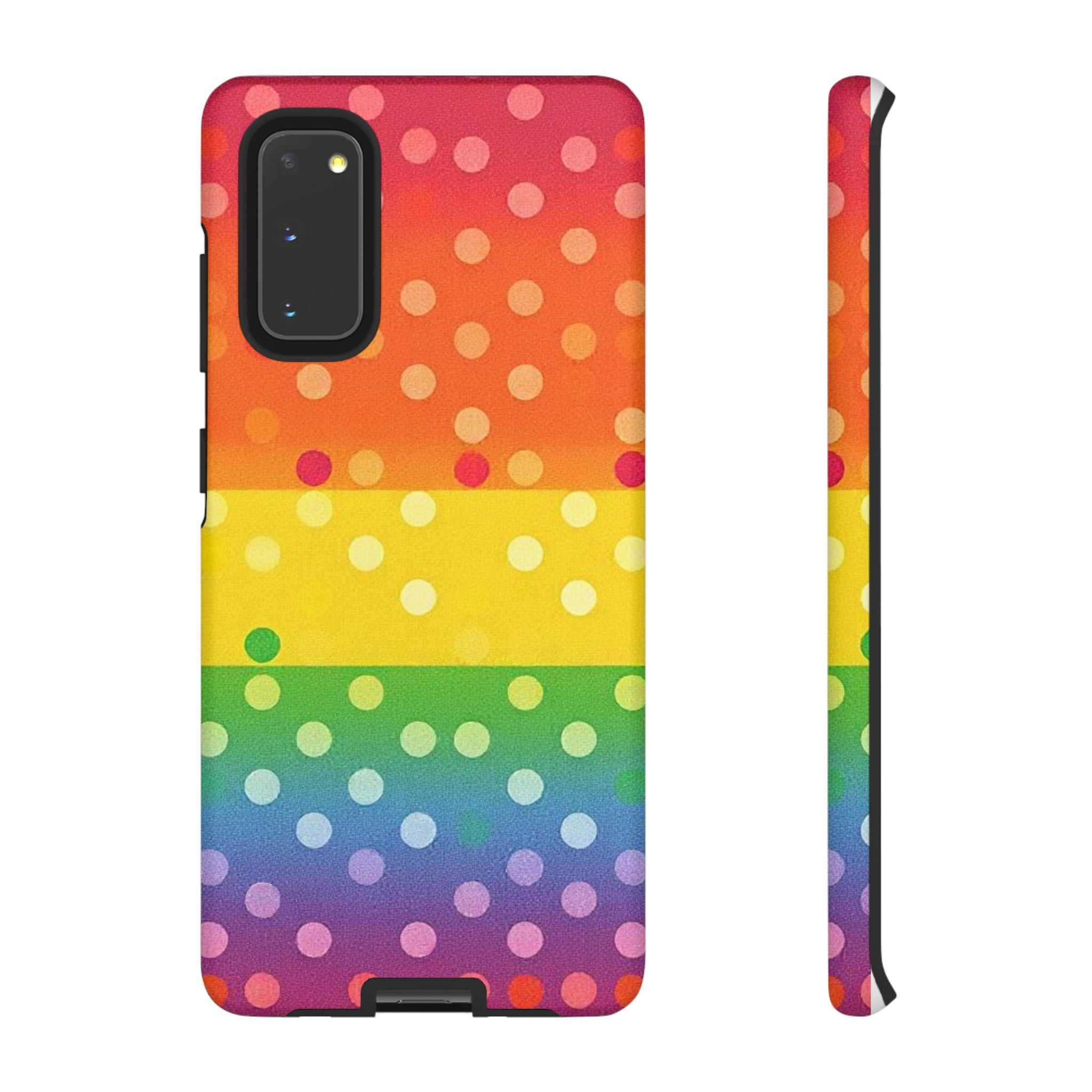Rainbow Polka-Dot Tough Case for Android