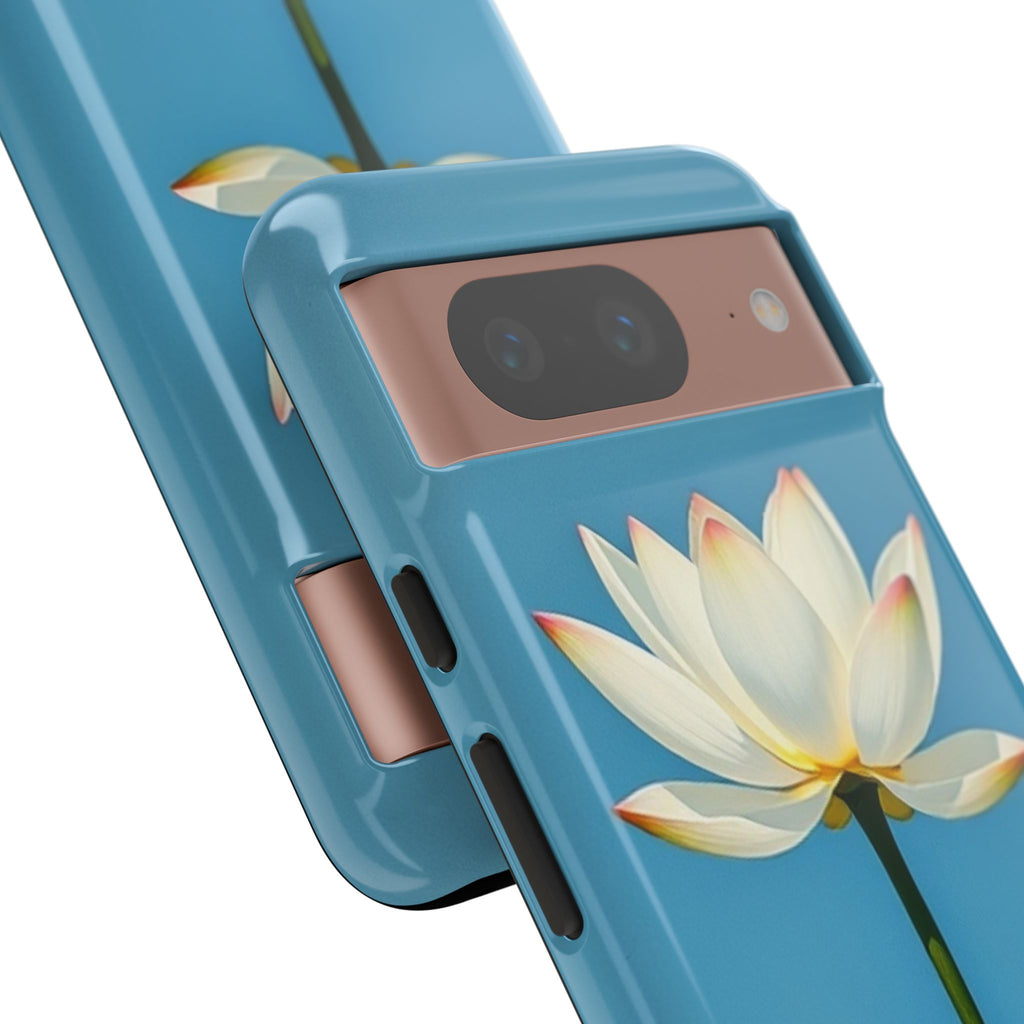 Open White Peace Lily Design Tough Case For Android & iPhone