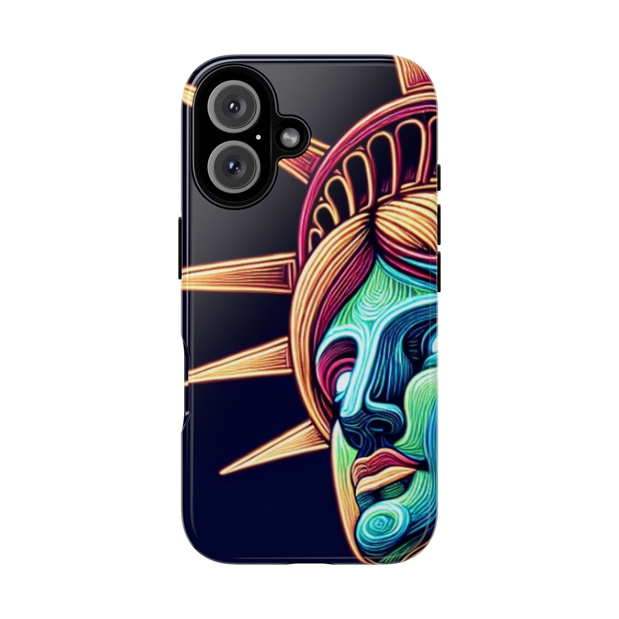 Statue of Liberty Neon Glowing Art Tough Case for Android & iPhone