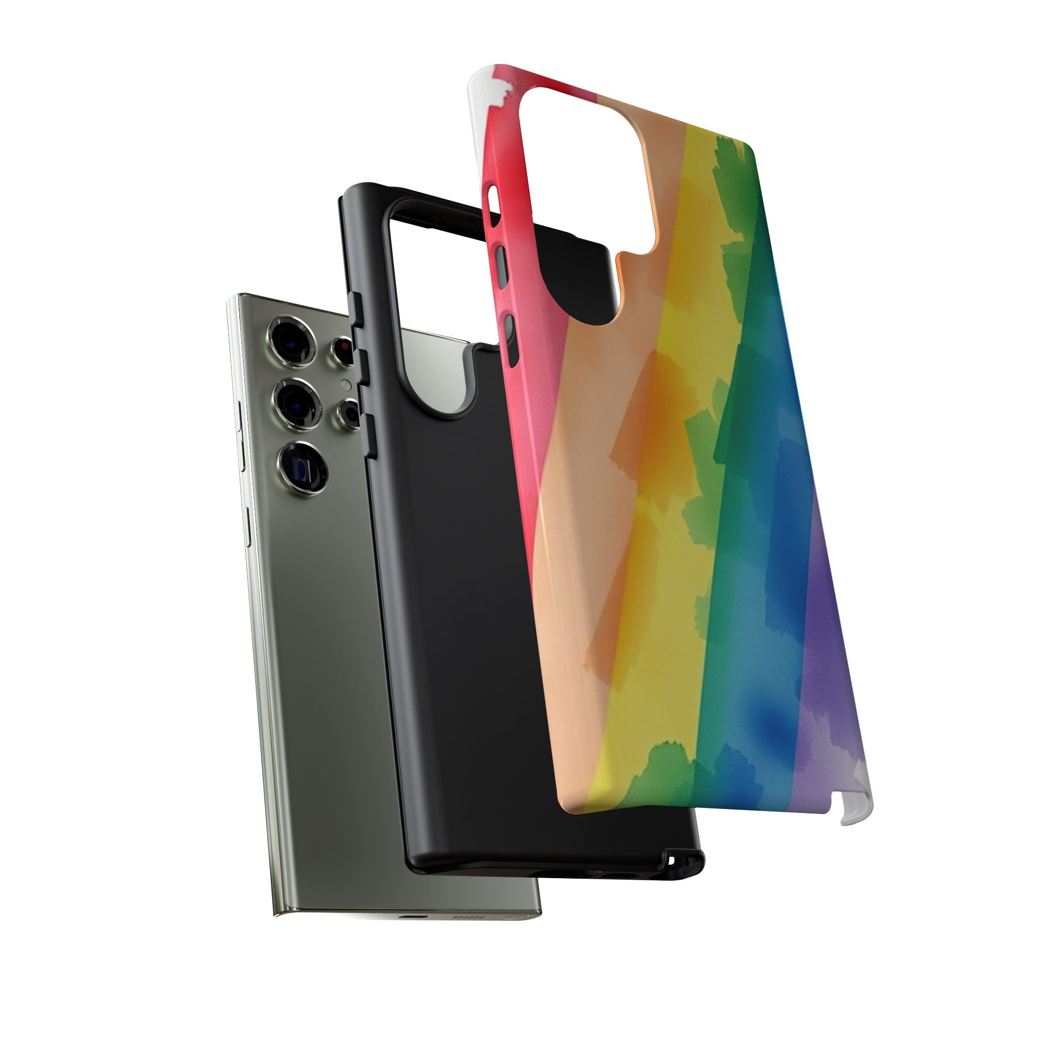Rainbow Watercolor Art Tough Cases For Android & iPhone