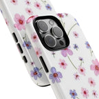 Floral Pink Wildflower Tough Phone Case for iPhone