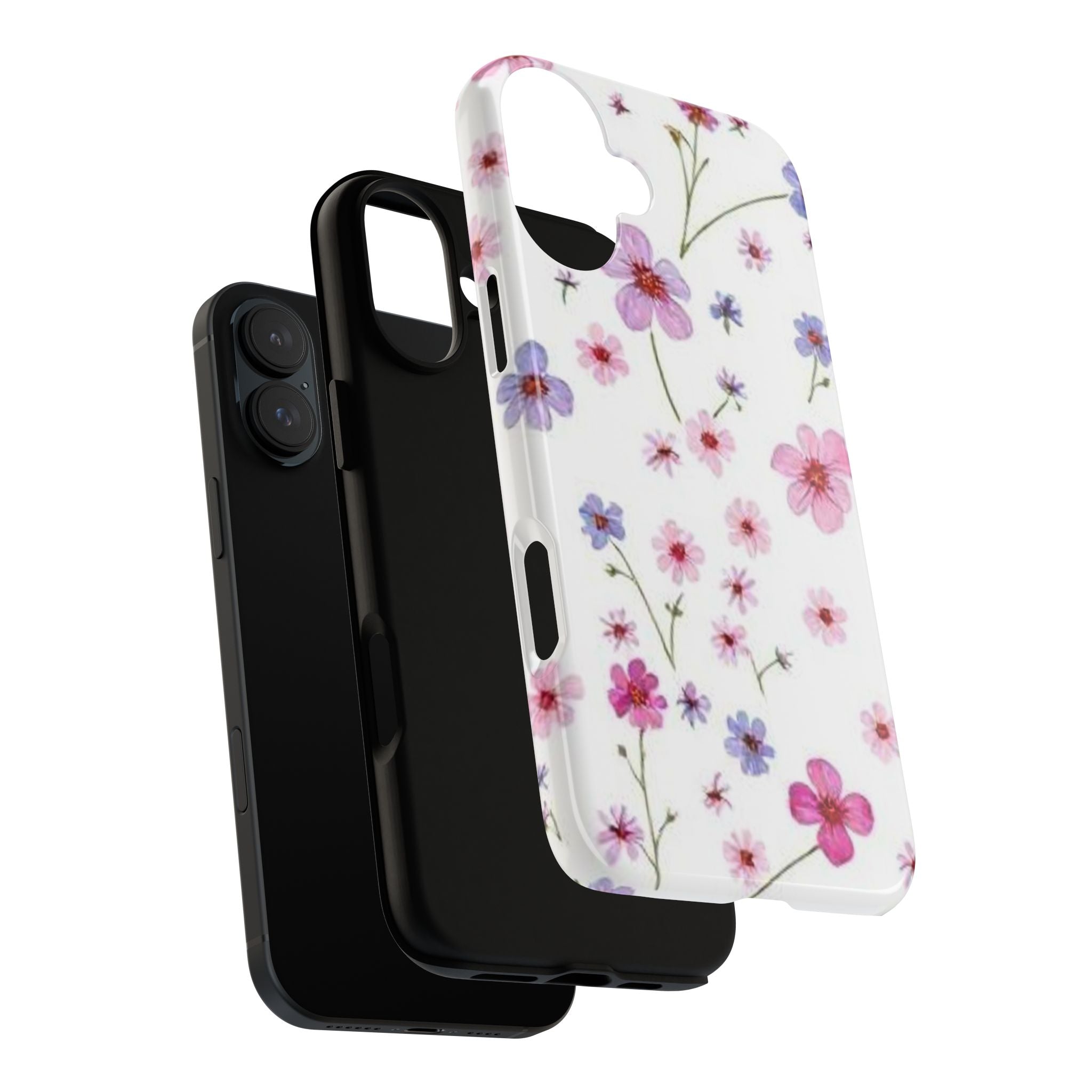 Floral Pink Wildflower Tough Phone Case for iPhone