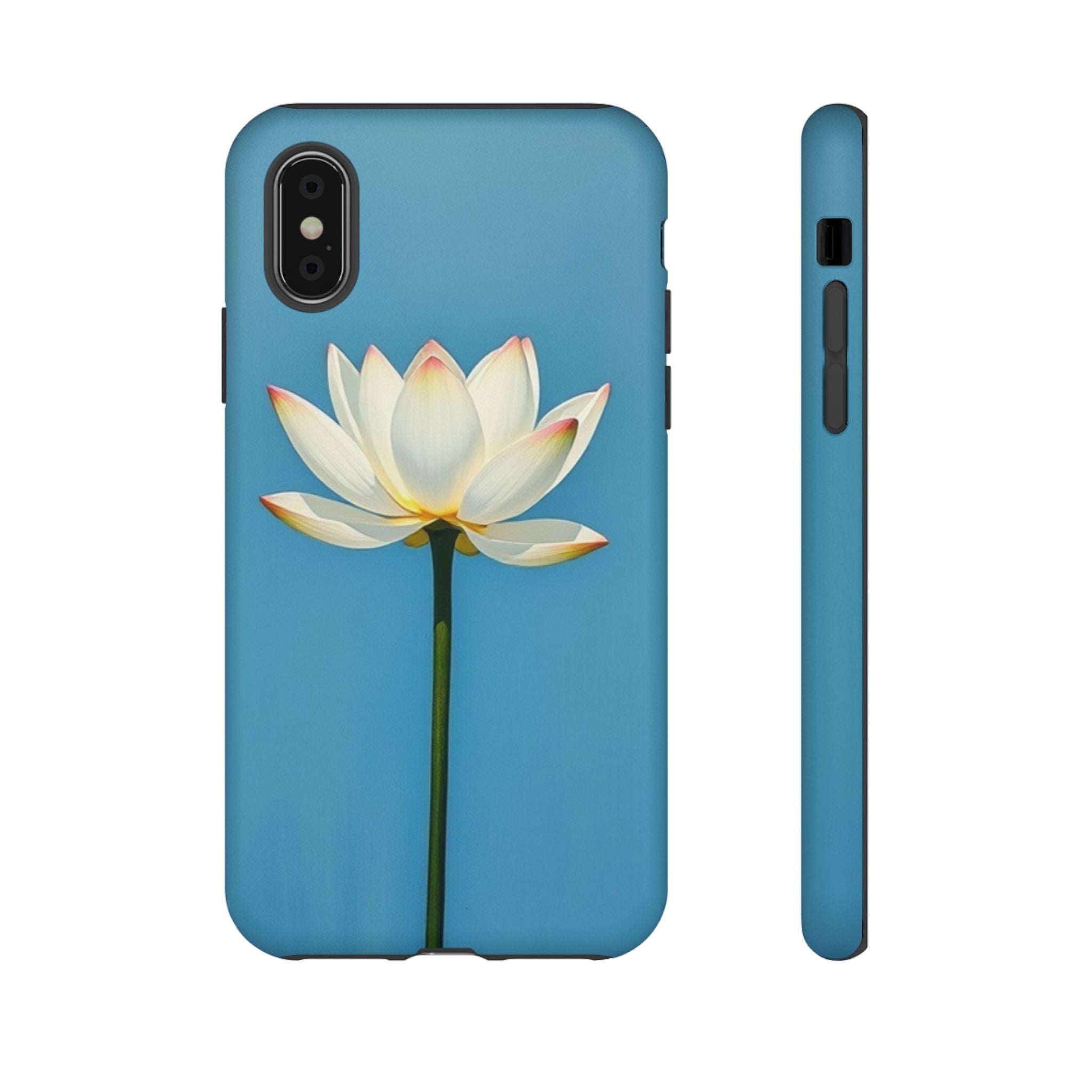 Open White Peace Lily Design Tough Case For Android & iPhone