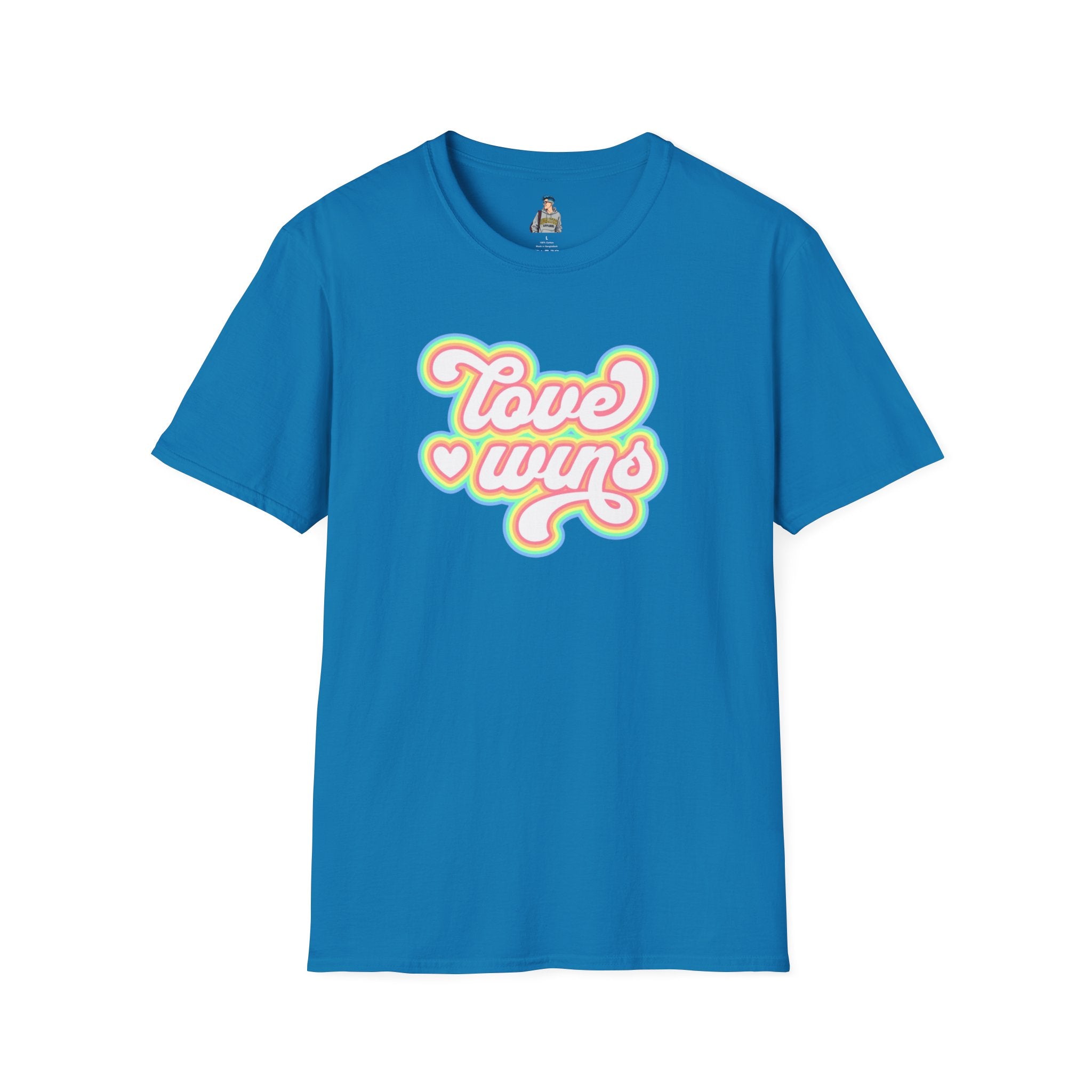 Love Wins Unisex Softstyle T-Shirt - Positive Vibes for Pride and Everyday Wear