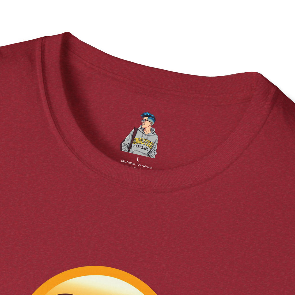 Unisex Softstyle T-Shirt with Eye Roll Emoji | Casual Graphic Tee for Everyday Humor