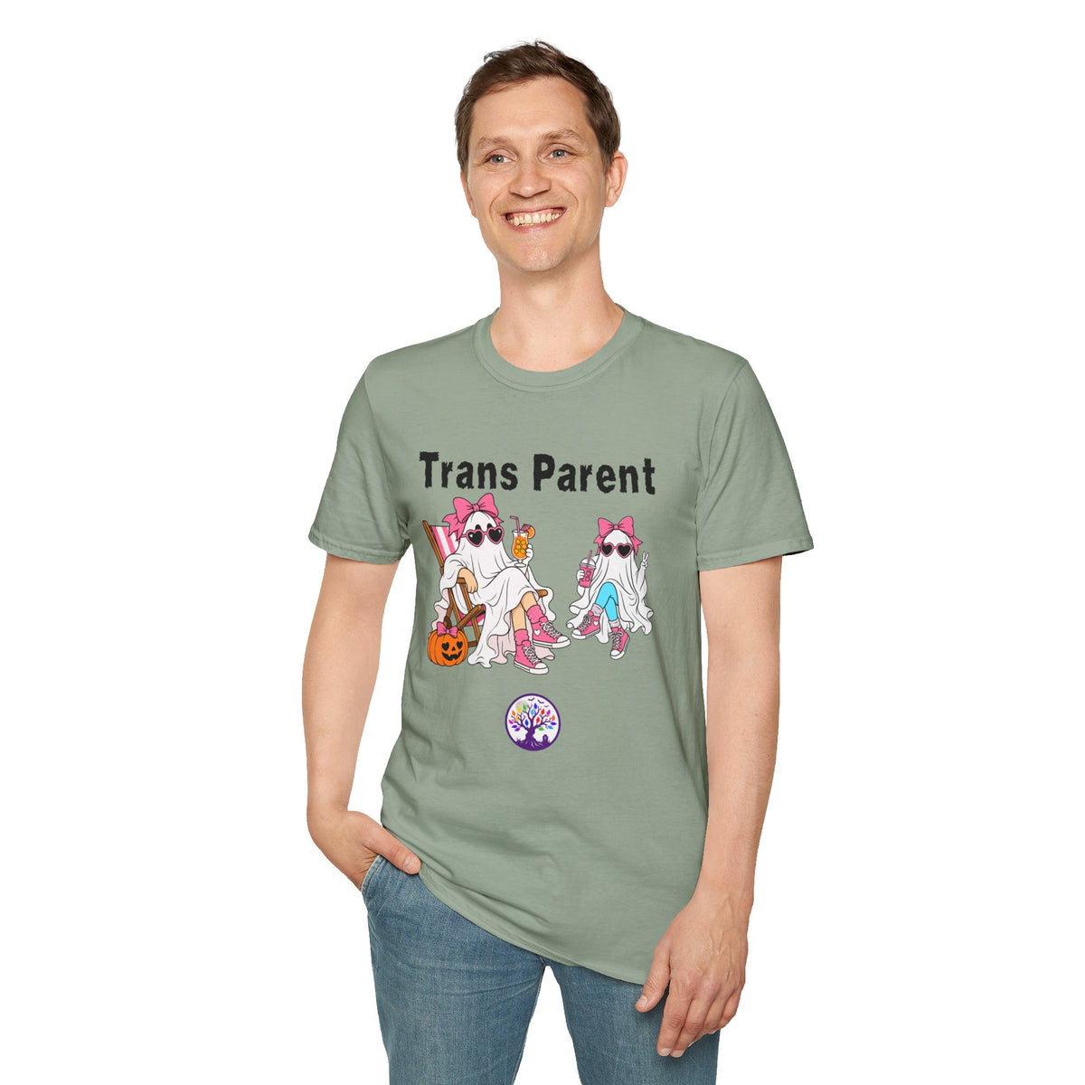 Trans Parent 1 Halloween Pride Tree Las Vegas T-Shirt