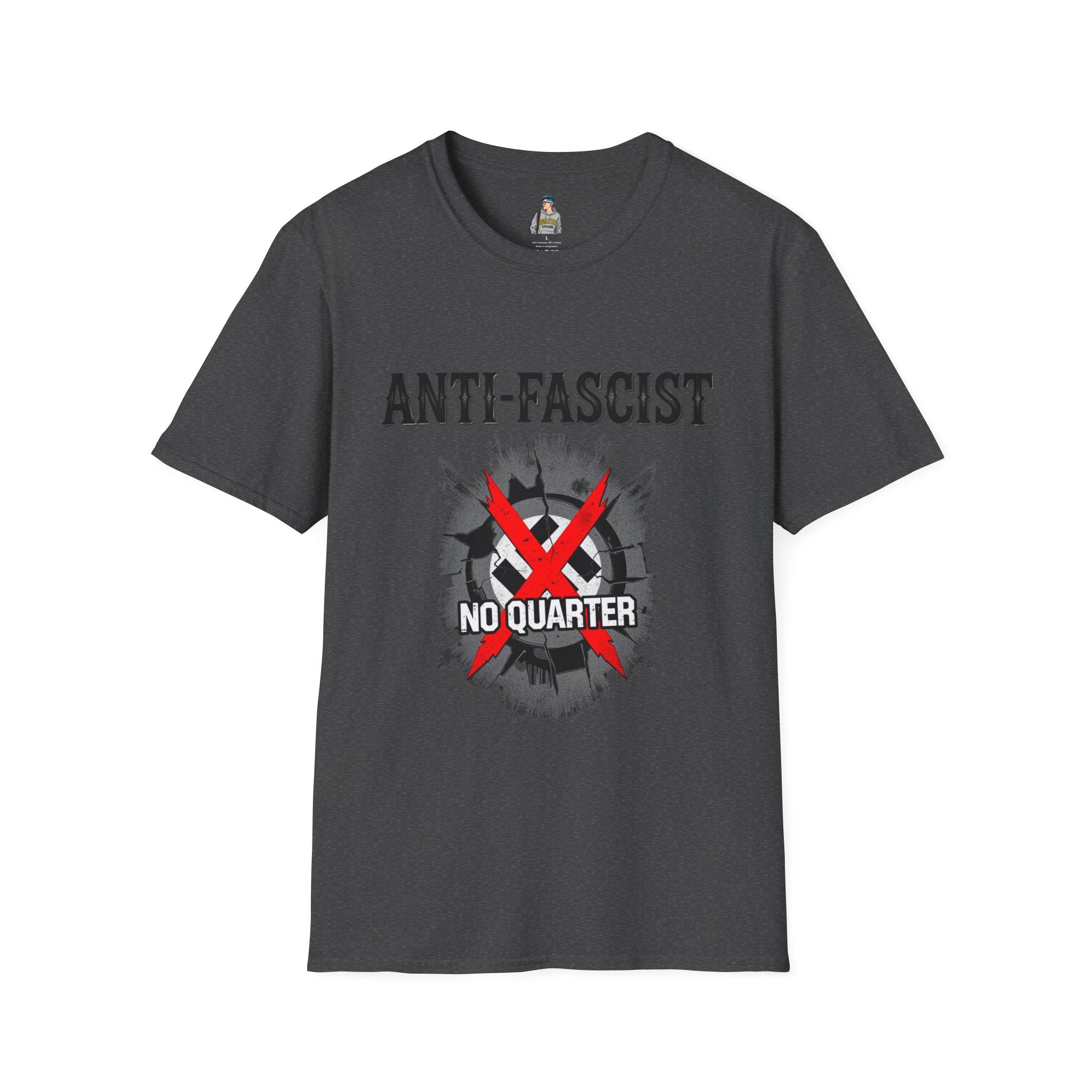 Anti-Fascist T-Shirt — Front "ANTI-FASCIST" / Back "You’re Either Anti, Or You’re Fa."