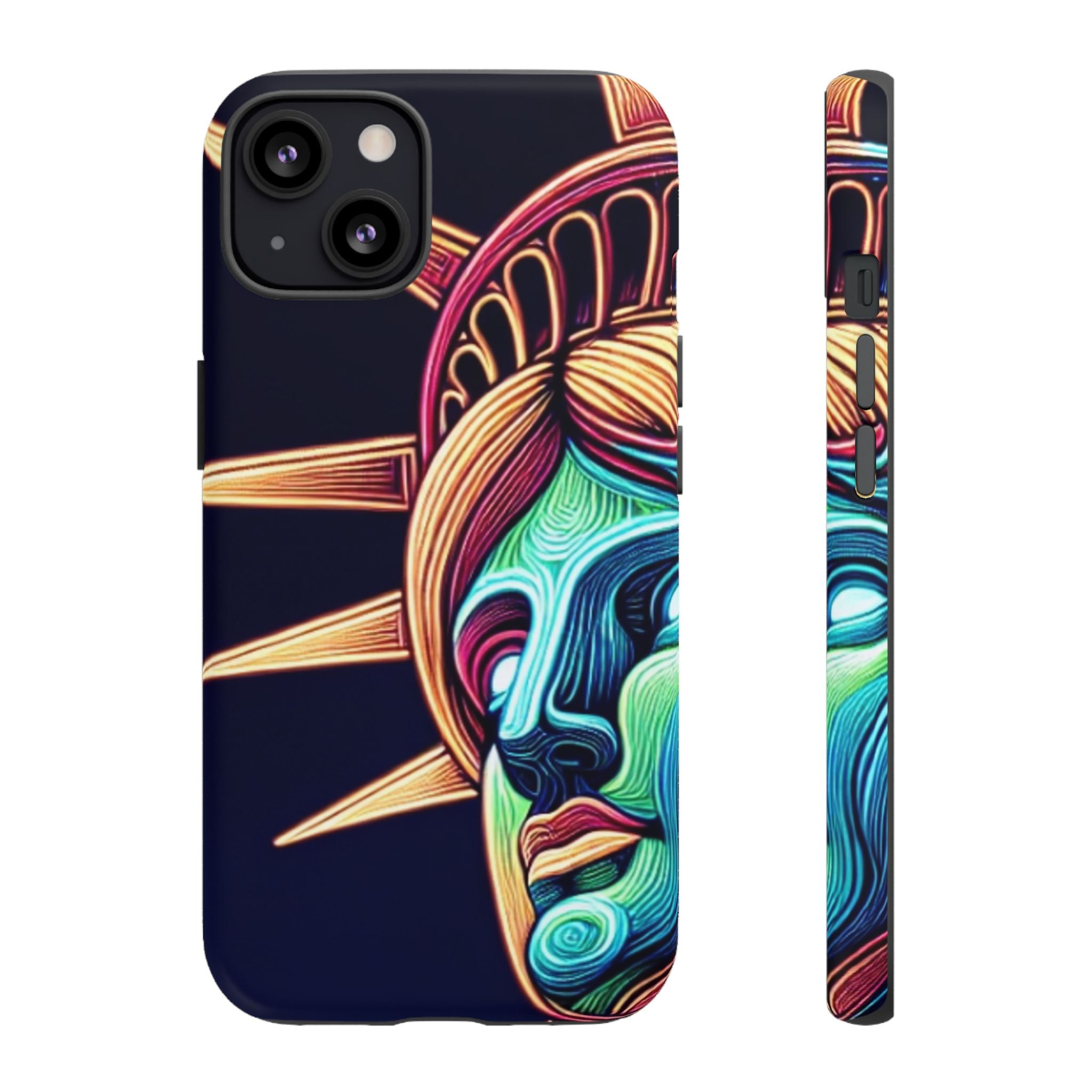 Statue of Liberty Neon Glowing Art Tough Case for Android & iPhone